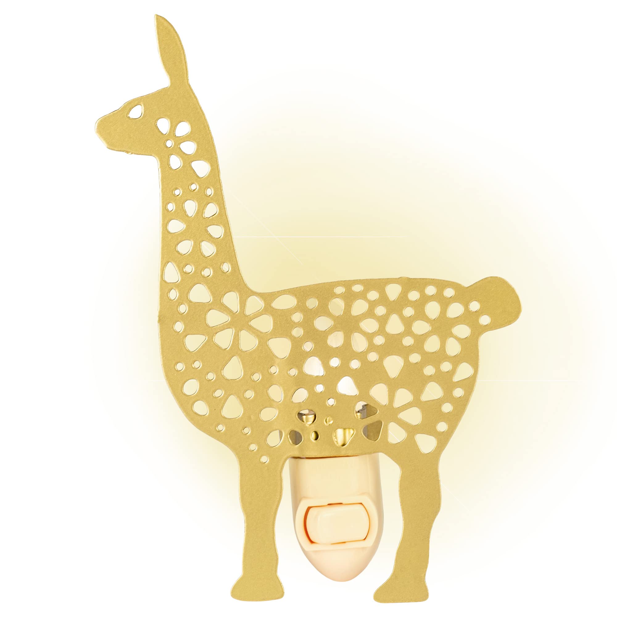 Gold Colored Llama Night Light 5 Inch x 7 Inch