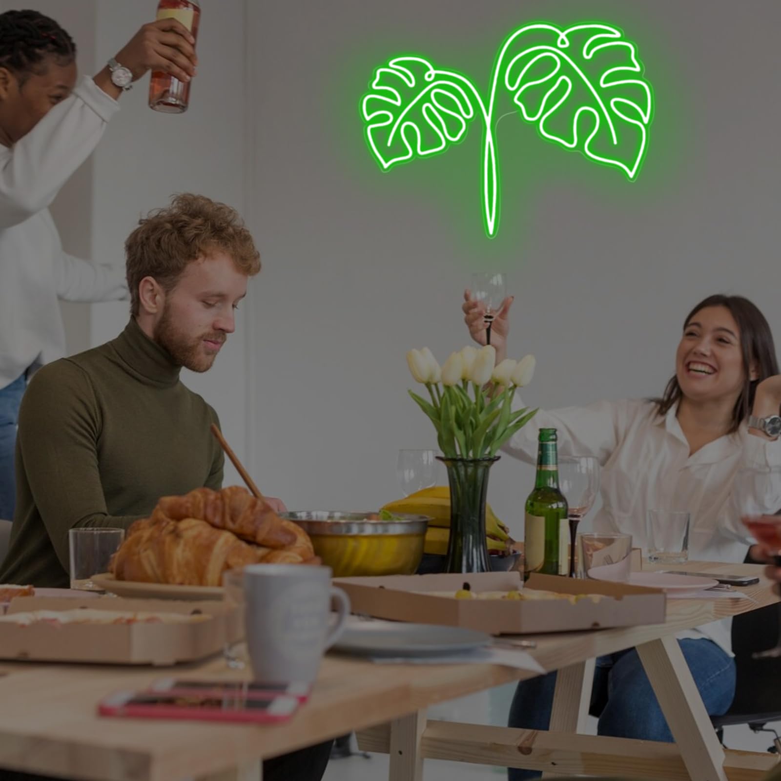 Monstera Neon Sign  Custom Color Monstera Leaf Led Sign  Plant Neon Sign  Bedroom Decor  Monstera Leaf Neon Signs  Green Leaf Led Lights Mothers Day Gift  Boys Teen Bar Living Room Party
