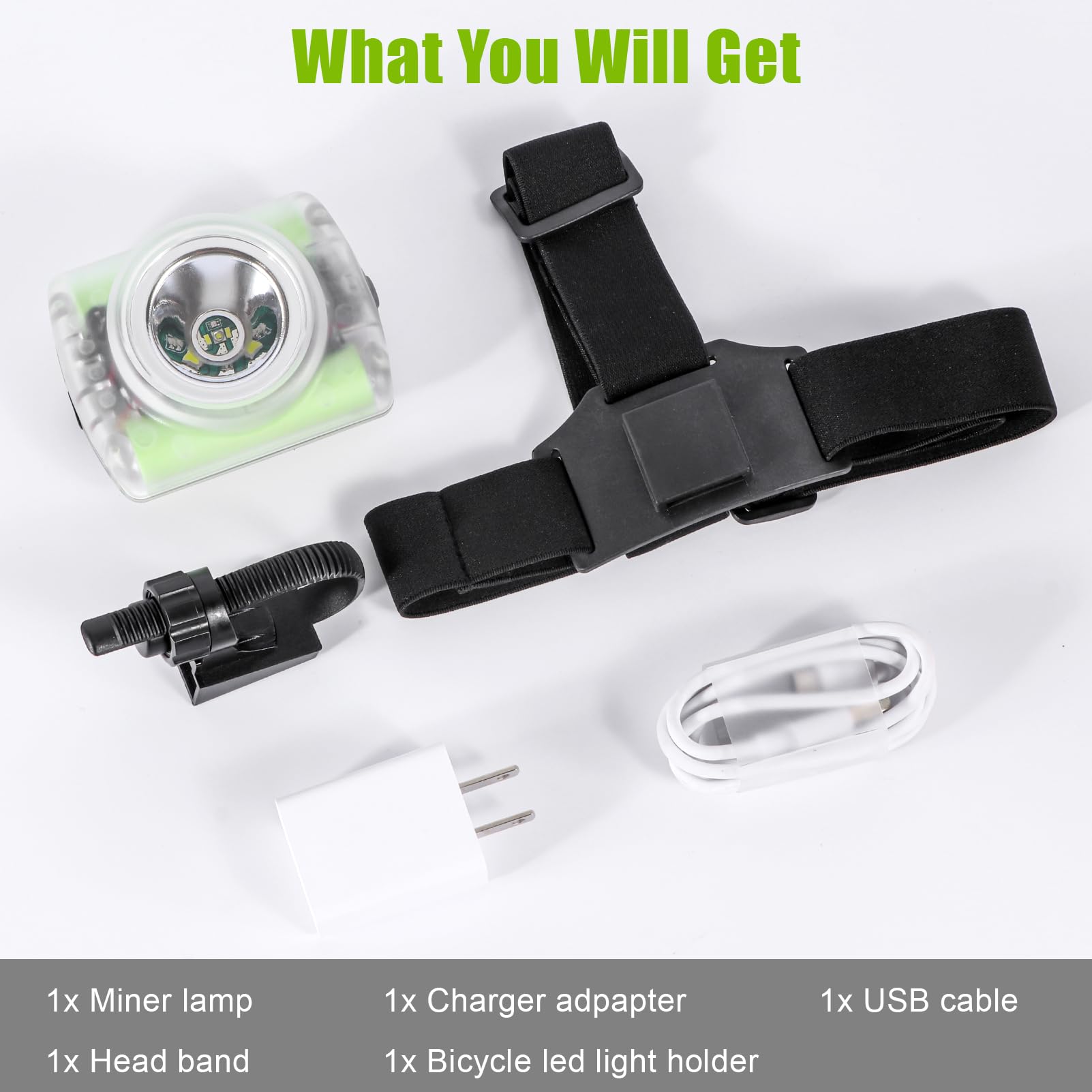 WEILAI Lamp-40A Rechargeable Hard Hat Miner Light - IP68 Waterproof Headlight for Mining & Outdoor Activities