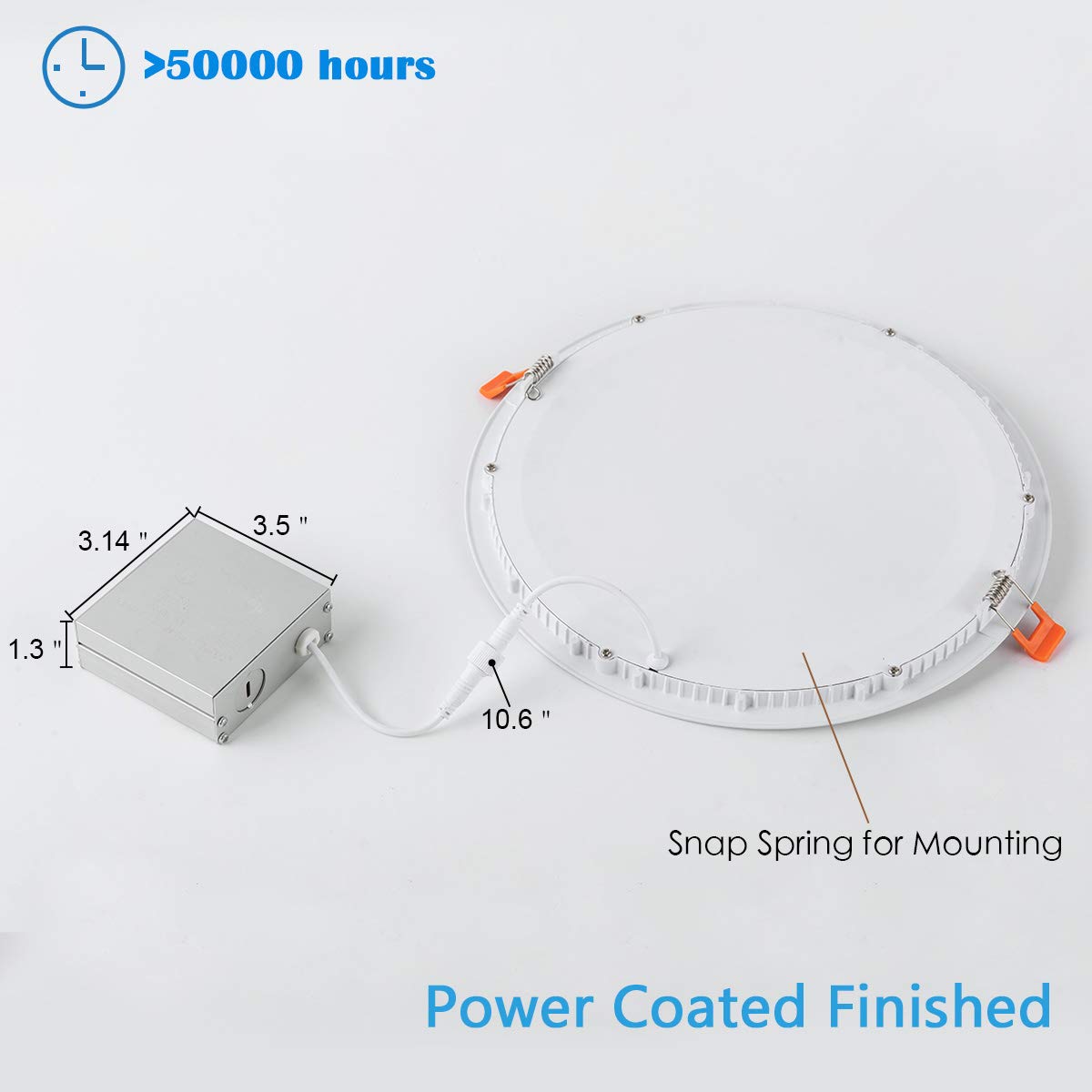 Jarlstar 4Pack 11 Inch Ultra Thin Led Recessed Ceiling Light With Junction Box, 6000K Daylight, 24W 110V Eqv,Recessed Lighting, Slim No Dimmable Can-Killer Downlight,Canless Lights 2150Lm High Cri80+