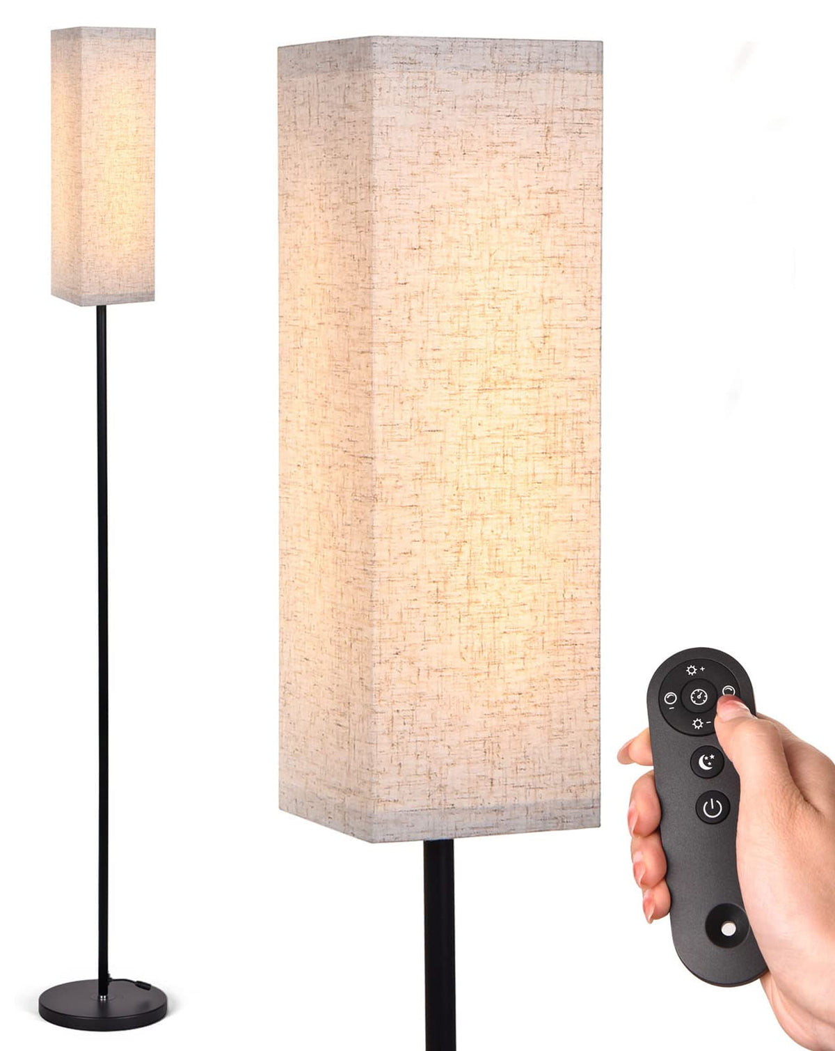 Voutooro Floor Lamp For Bedroom Living Room Office With Remote Control Modern Living Room Led 4 Color Temperature & Stepless Dim