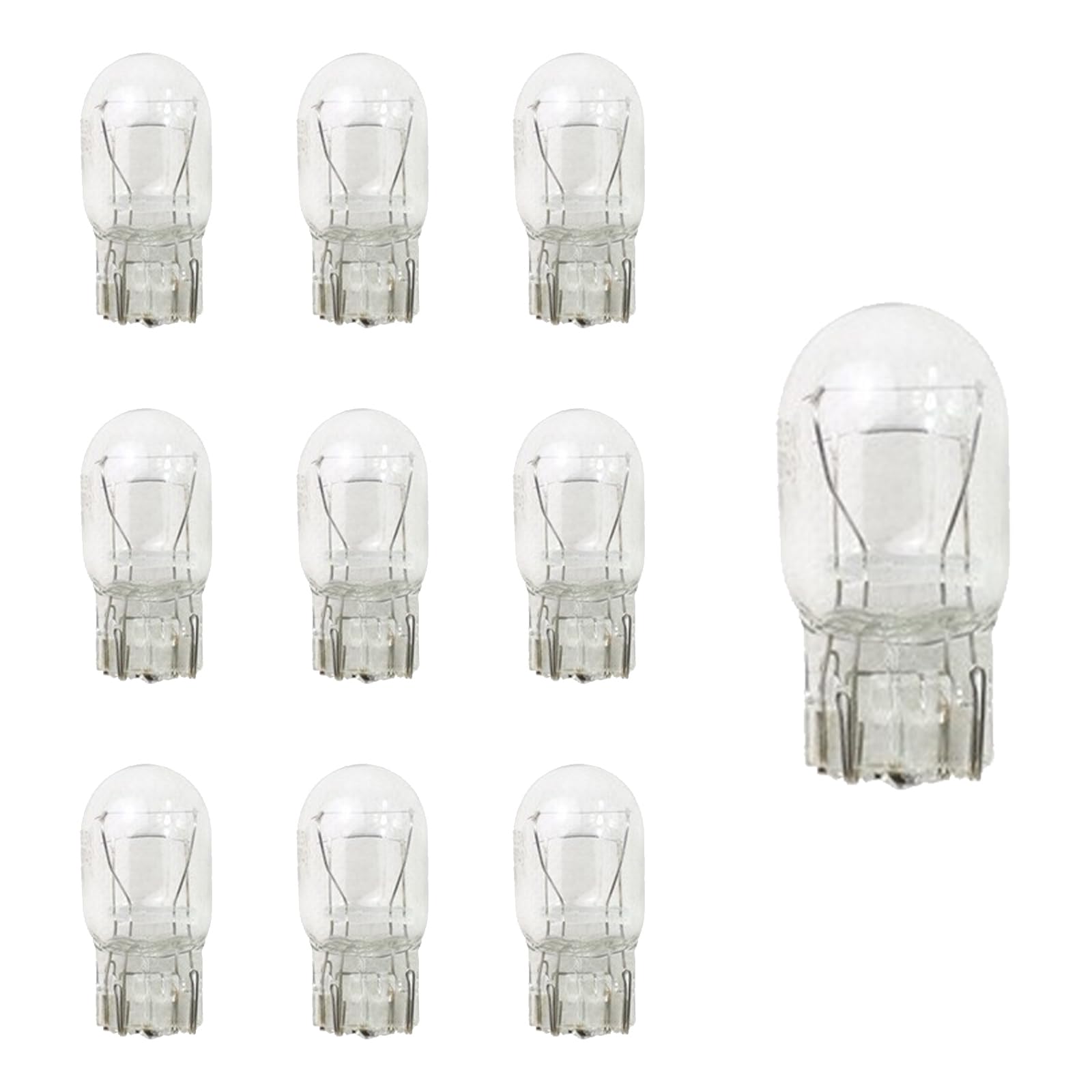 gunhunt T20 1891/7443 Brake Bulb 12V 21/5W Ultra-bright Glass Replacement Micro Bulb, 10 PCS, White, Model GUDP1702