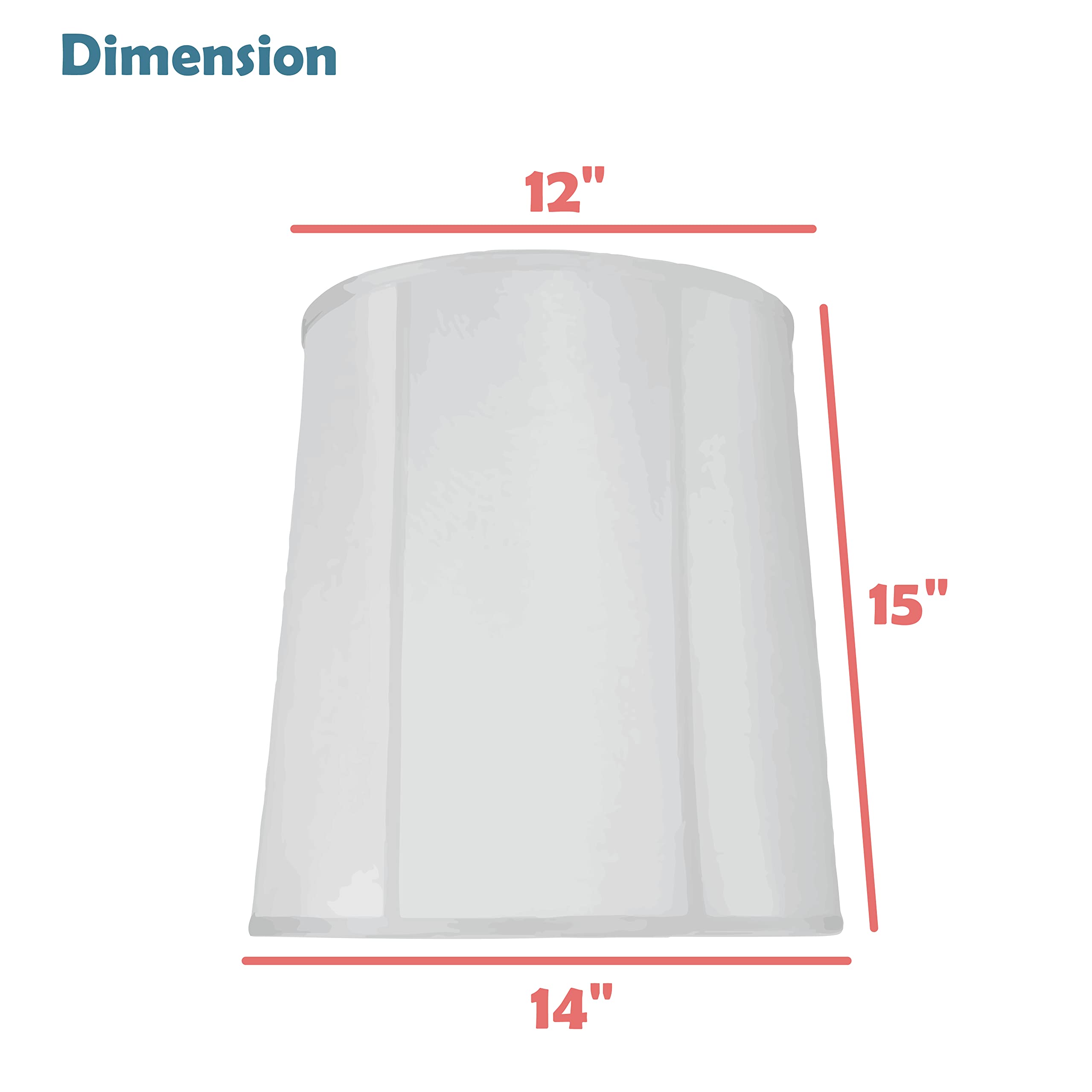 Aspen Creative 35039A, Transitional Empire Shaped Spider Construction Lamp Shade In Red, 14&quot; Wide (12&quot; X 14&quot; X 15&quot;)