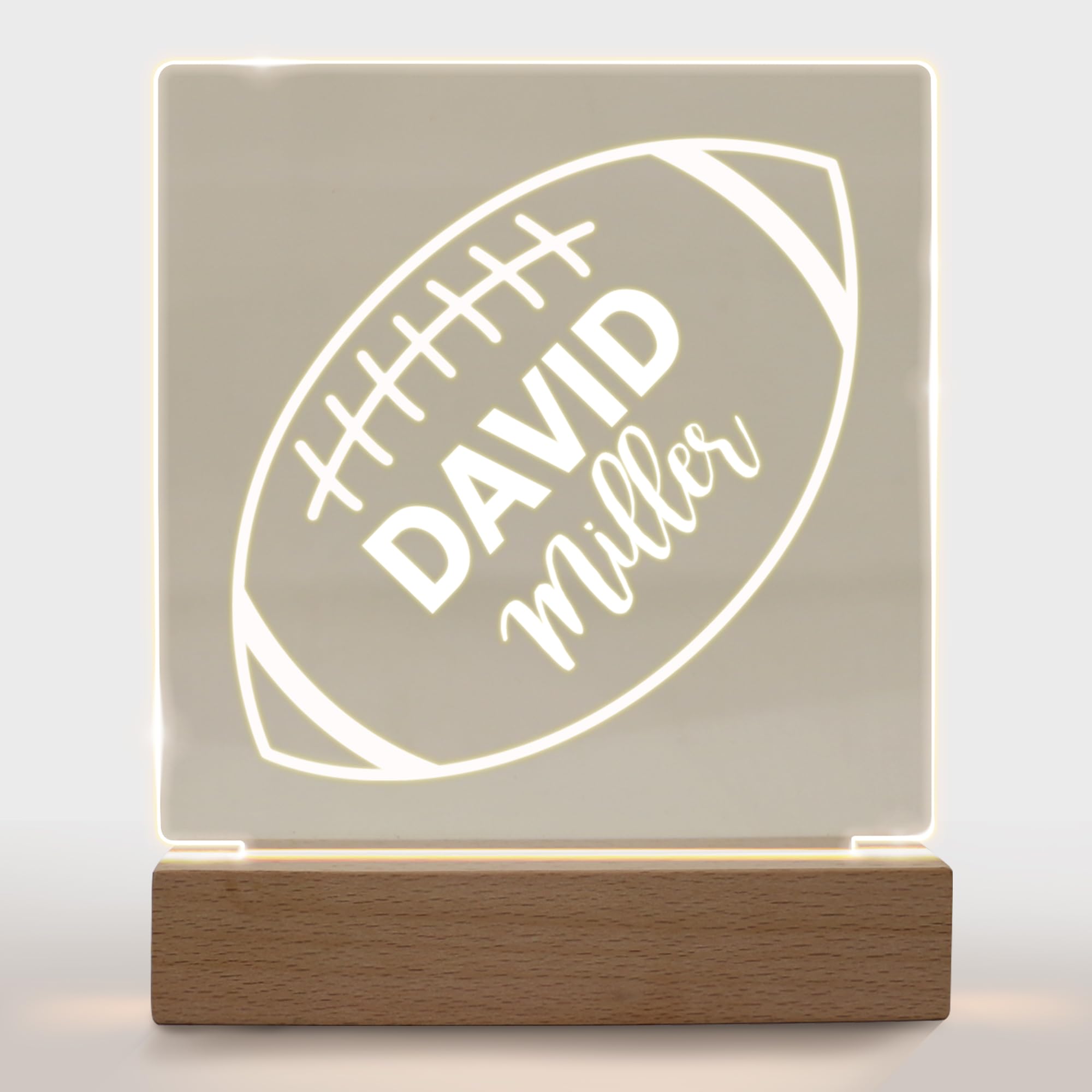 Personalized Night Light For Kids Girls Boys Customized Gifts For Baby Boy Bedroom Decor Football