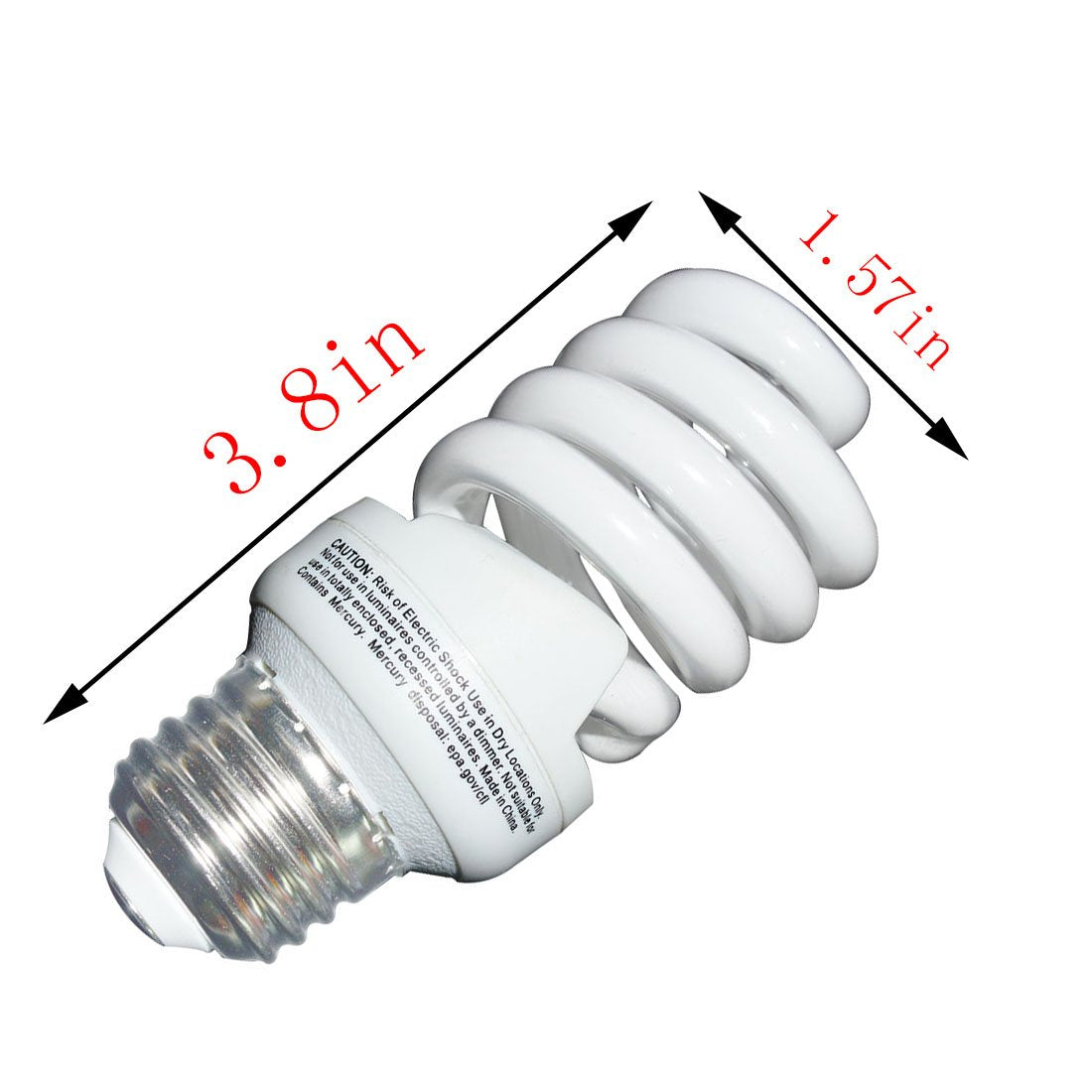 HGE E26 Spiral CFL Light Bulbs 13W (60W Equivalent) Soft White 2700K 1040Lm ETL Listed, Medium Base, 10-Pack