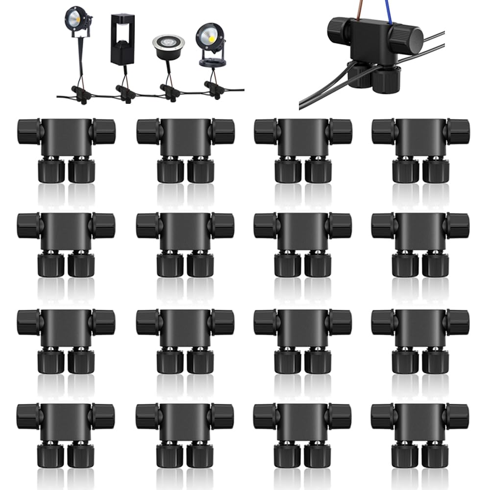 Neteha 16 Pack Low Voltage 12-18 Gauge Wire Connectors For Landscape Lighting  Pathway Lights  Outdoor Led Lights