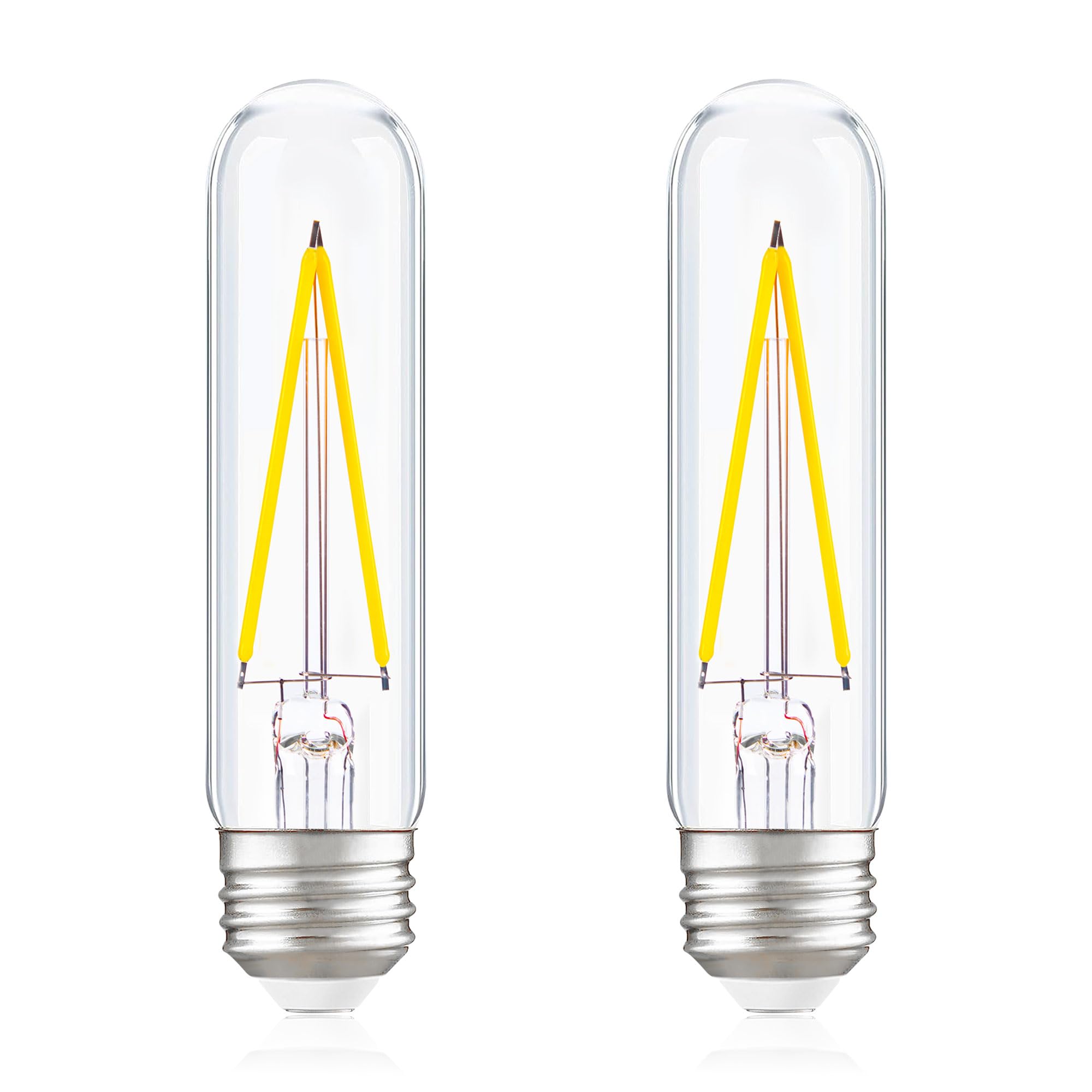 PADMO LUDAZ Dimmable T10 LED Bulbs 4W (40W Equivalent) Pack of 2 Neutral White 4000K Glass