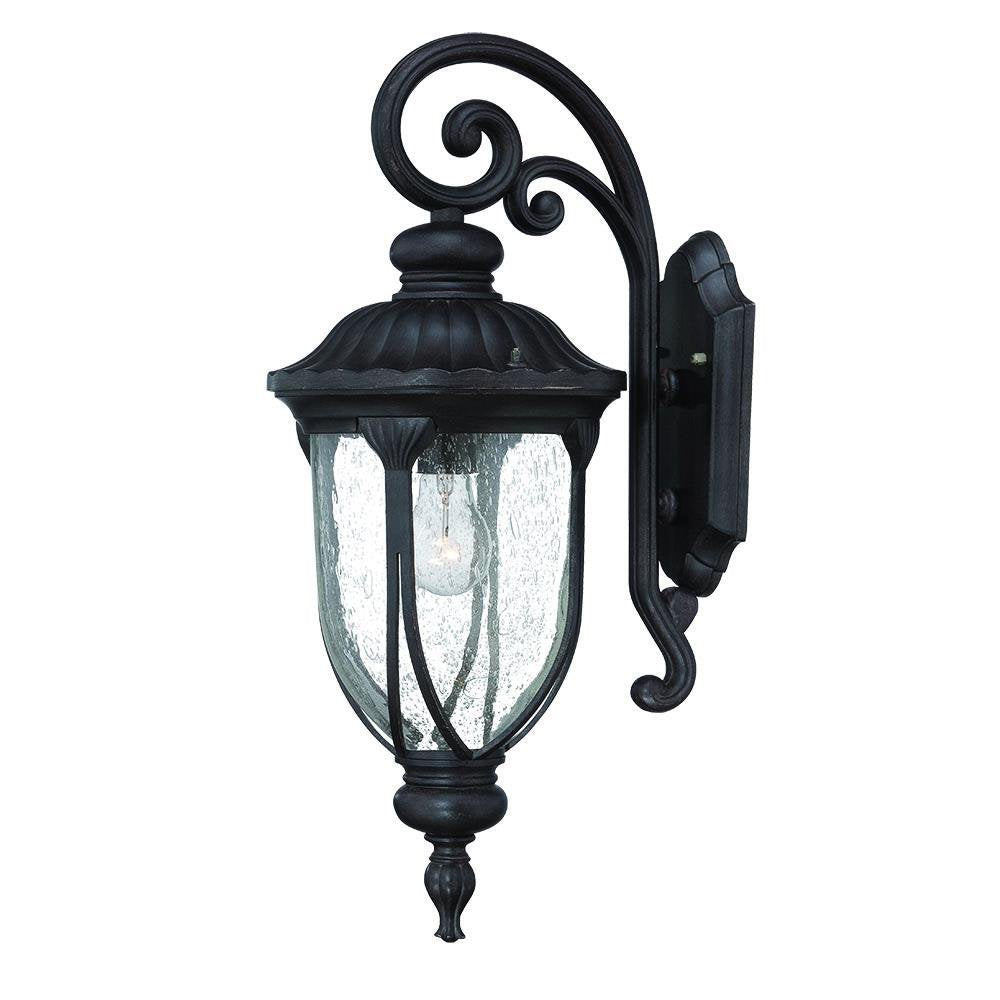 Acclaim Lighting 1-Light Outdoor Wall Mount Fixture, Black Coral, Glass, 9 X 22.5 Inches