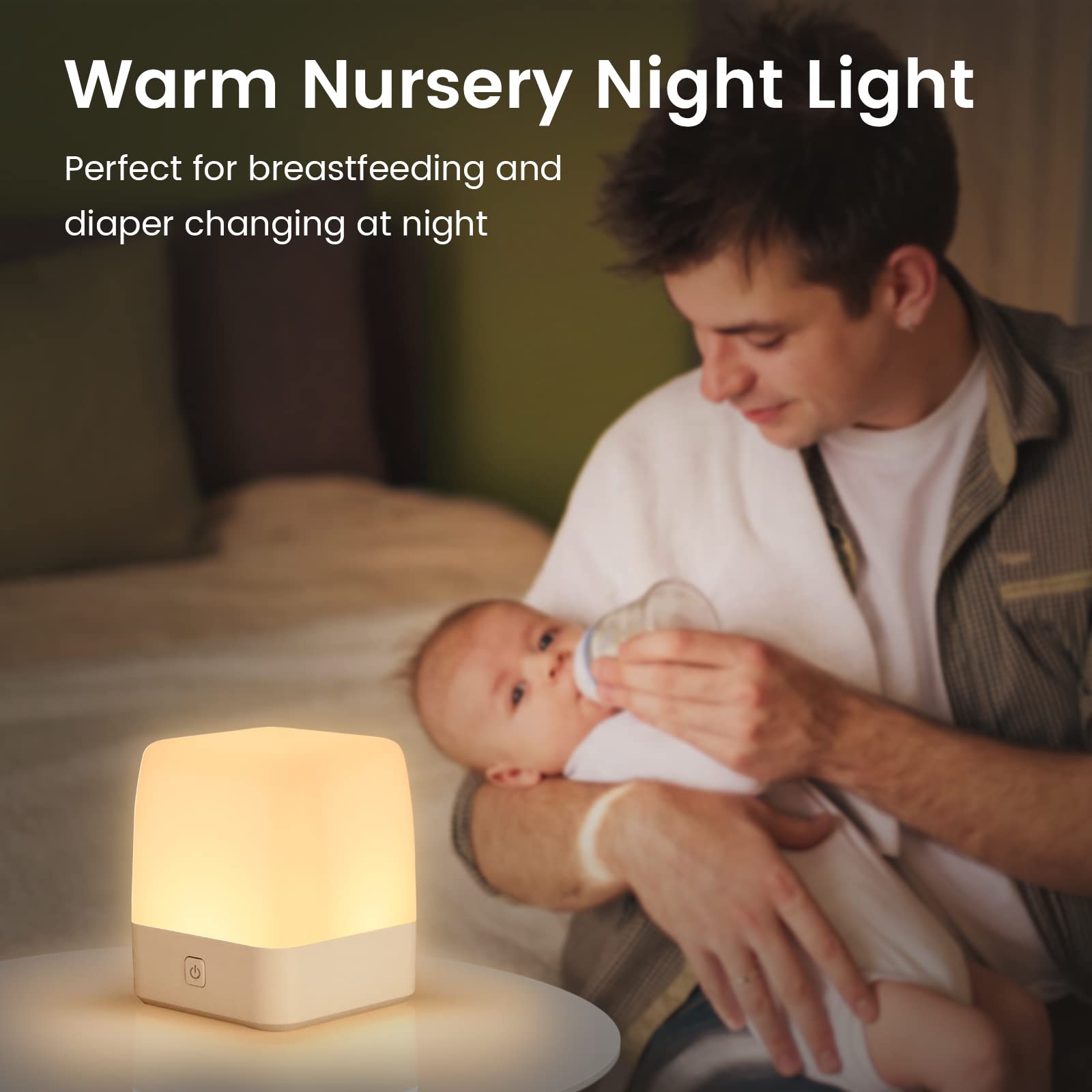 Izetianzhe Night Light For Kids, Led Touch Baby Night Light For Breastfeeding, Dimmable Nightlight For Bedroom Nursery Lamp Rech