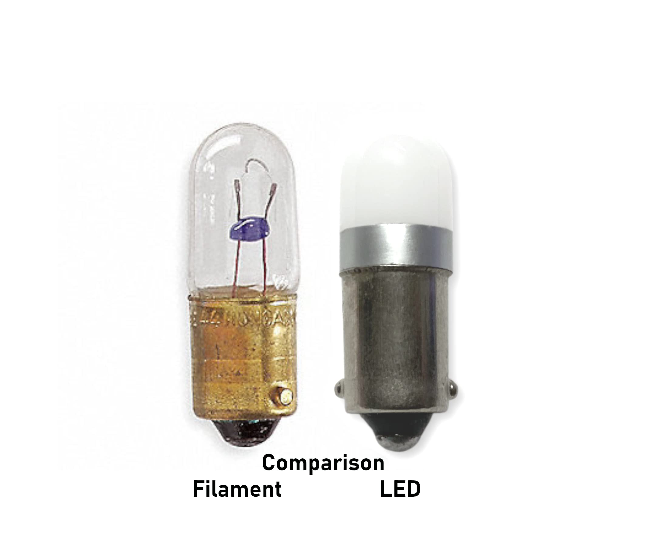 Aero-Lites.com Miniature Bayonet Bulb LED Replacement, Ba9s Base, 6.3V, 2-Pack, Blue