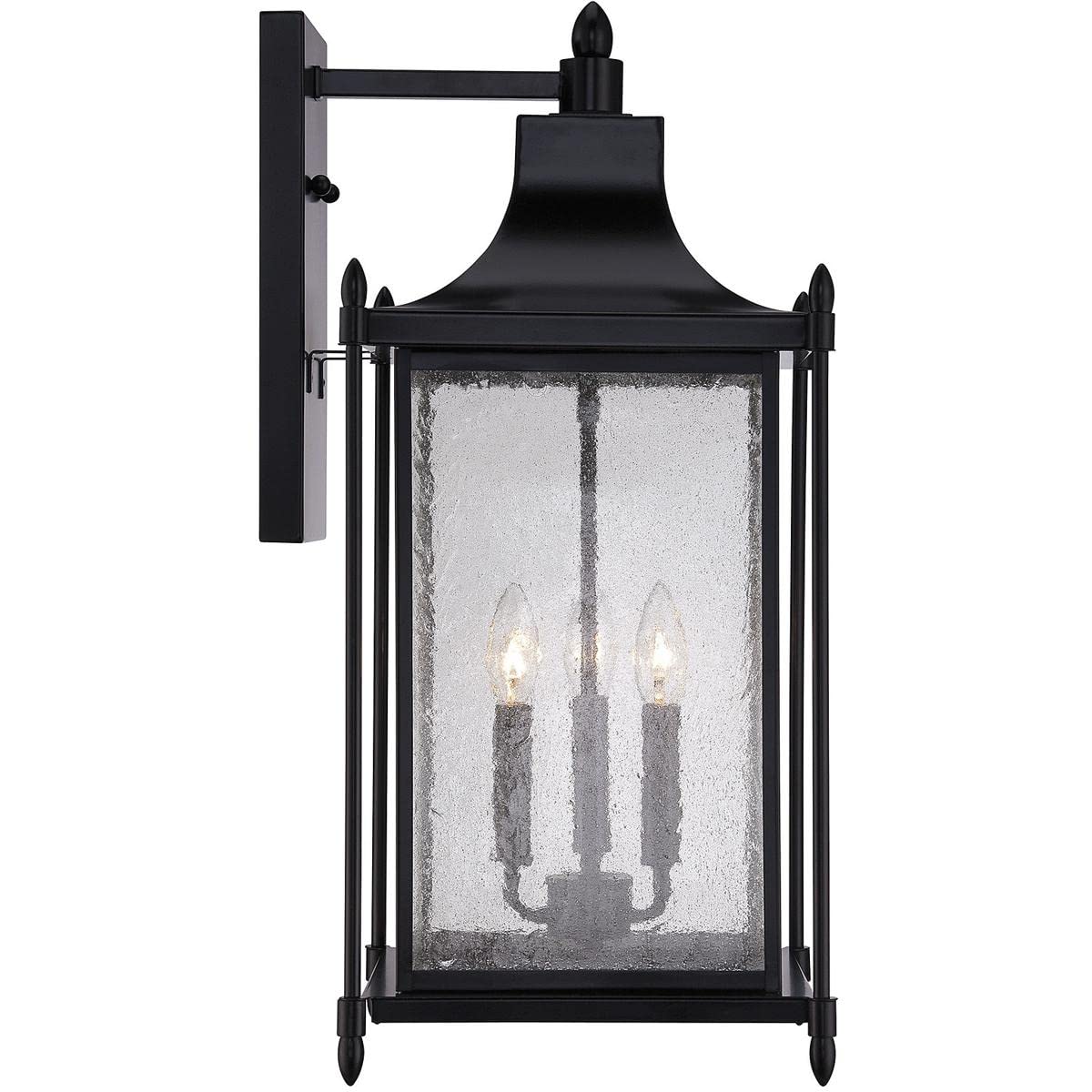 Savoy House Dunnmore Wall Mount Lantern, Metal, 23.5inx11inx11in, Black Finish, Model 5-3453-BK