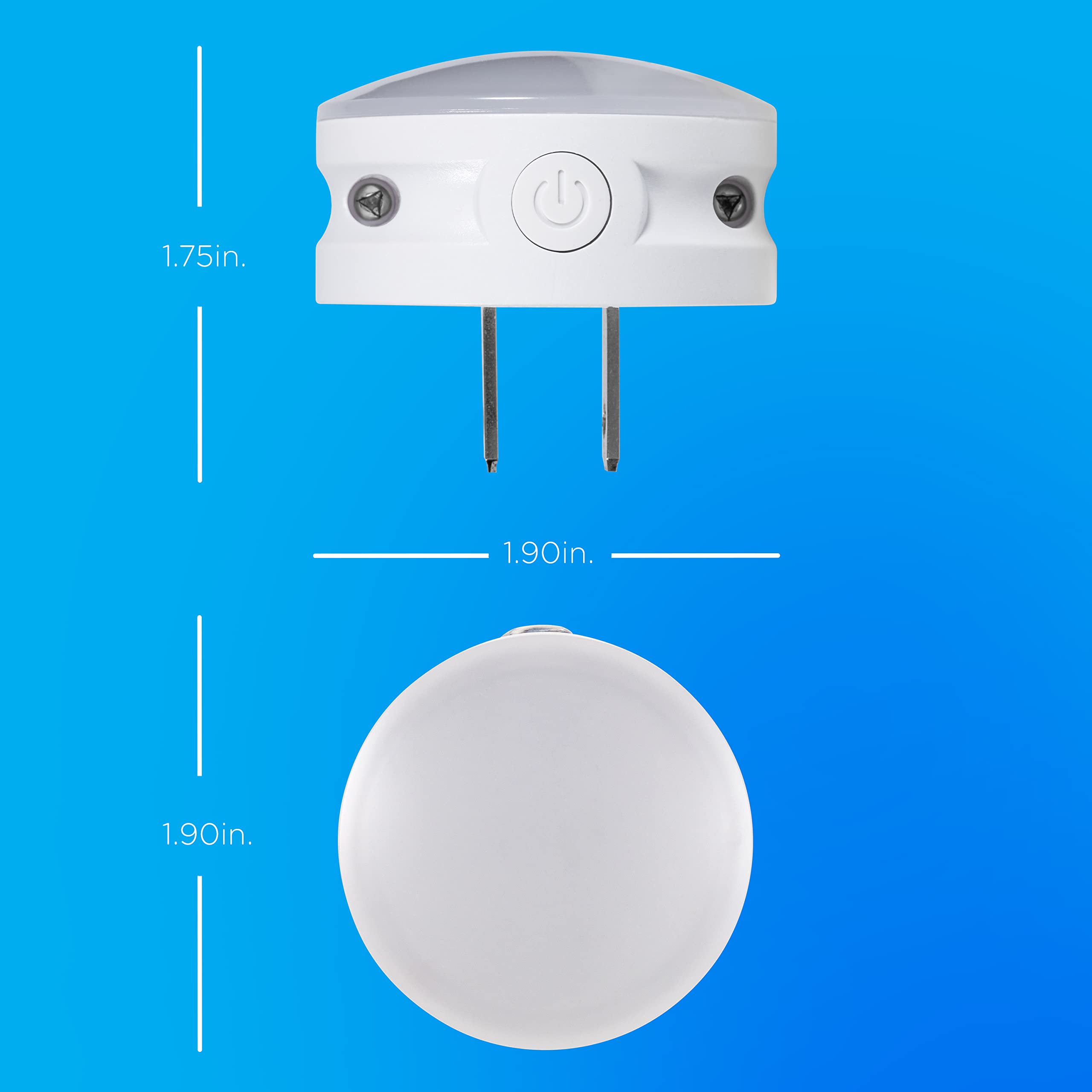 Lights By Night Color Changing Mini LED Night Light, Dusk to Dawn Sensor, 2 Pack, Model 73683, Ambient Lighting for Kids & Adults