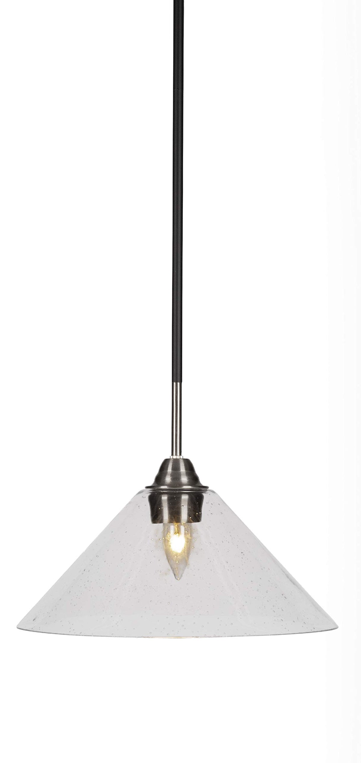 Toltec Lighting Paramount 1 Light Pendant In Matte Black & Brushed Nickel (3401-Mbbn-306)