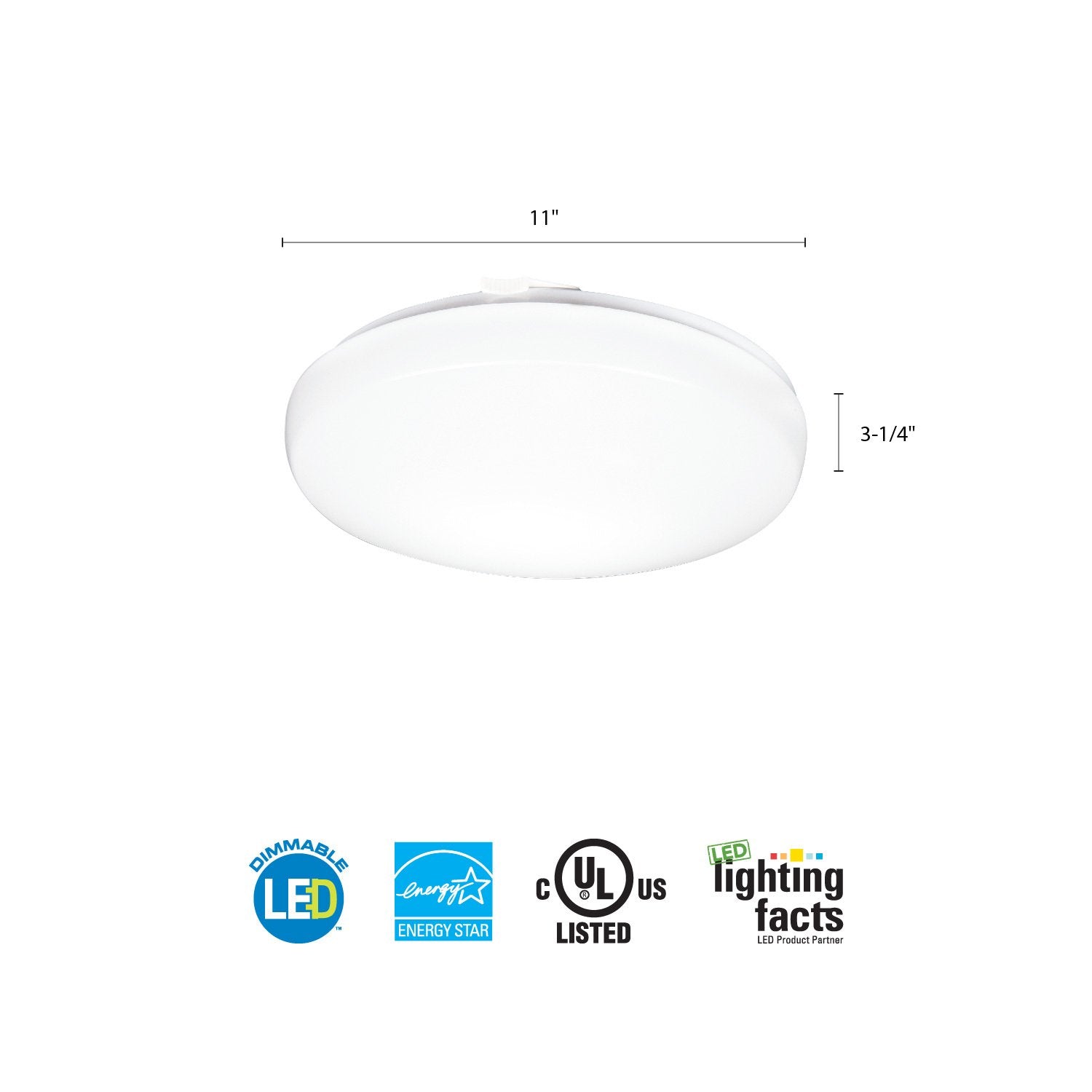 Lithonia Lighting Fmlrdl 11 14840 M4 20W Led Flush Mount, 4000K, 1400 Lumens, White