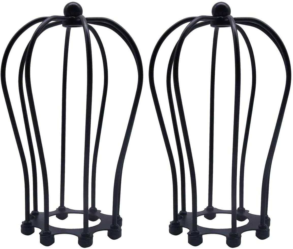 Efinehome 2 Pack Replacement Lofe Minimalist Art Industrial Vintage Style Black Hanging Pendant Light Fixture Metal Wire Cage La