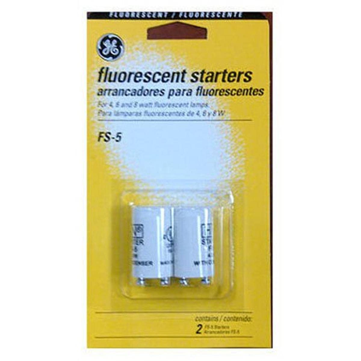 GE Fluorescent Starter, 2-Pack, 2 Count, Model G&E LIGHTING - 153156, Copper Material