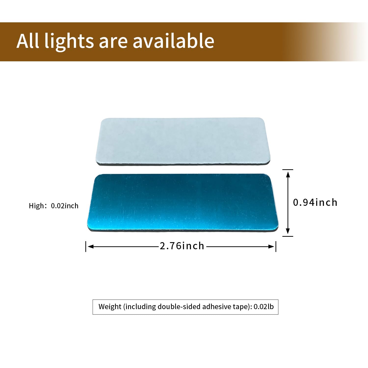 Generic Under Cabinet Lights Magnetic Strips 4PCS - Blue, Adhesive Backing, Rectangular, Model LMS03-2