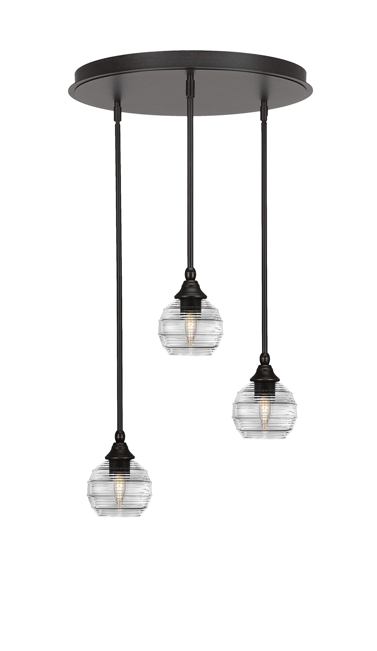Empire 3 Light Cluster Pendalier in Dark Granite Finish (2183-DG-5110)