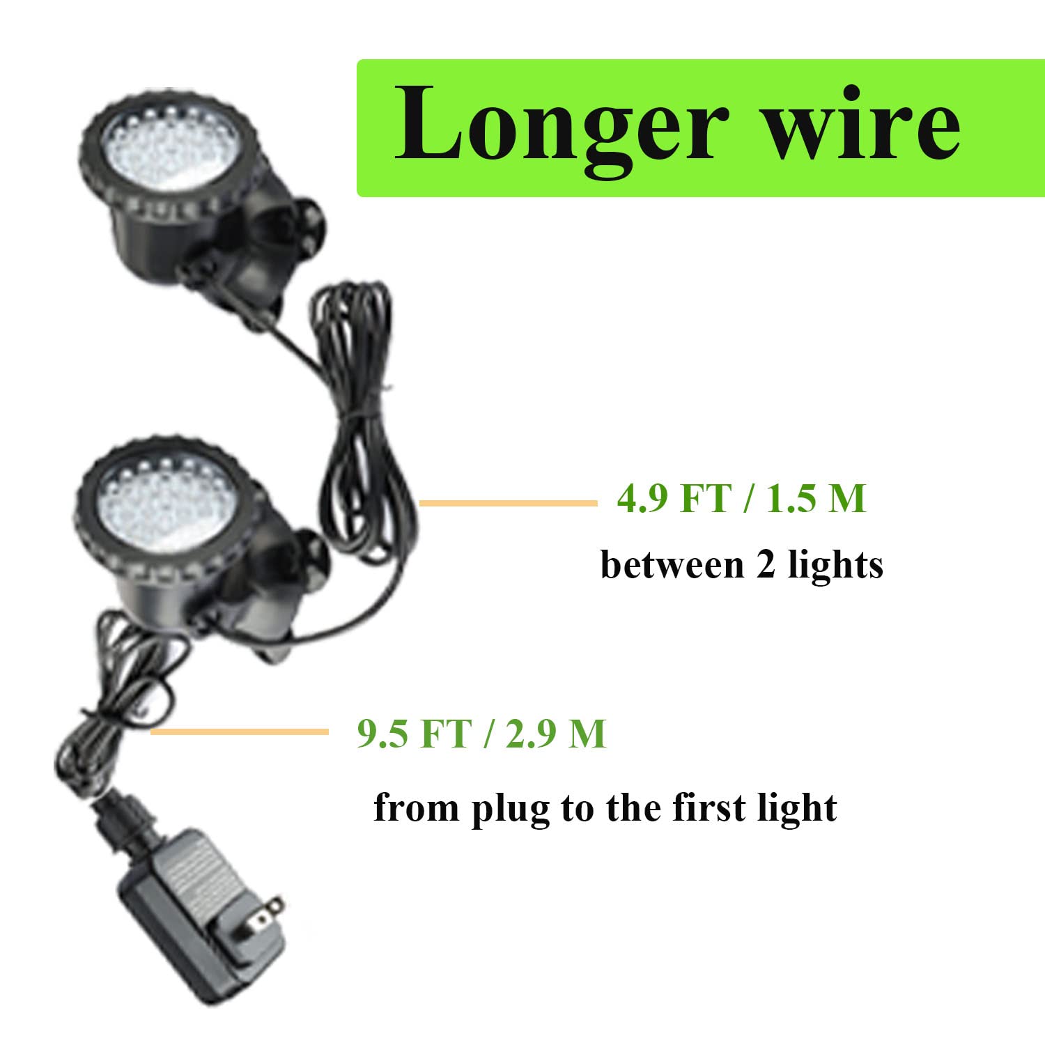 Rgb Pond Light, Color Changing Fountain Lights Submersible Pond Lights, Ip68 Waterproof Multi-Color Dimmable Used For Yard Spotlights Fish Pond Decoration (2 Lights)