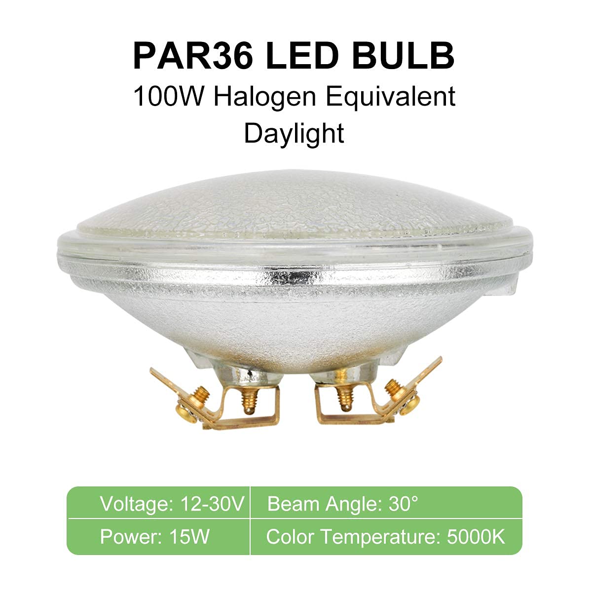 Goehiaul 15W Led Par36 Light Bulb 5000K Daylight, 2000Lm Halogen Equivalent,