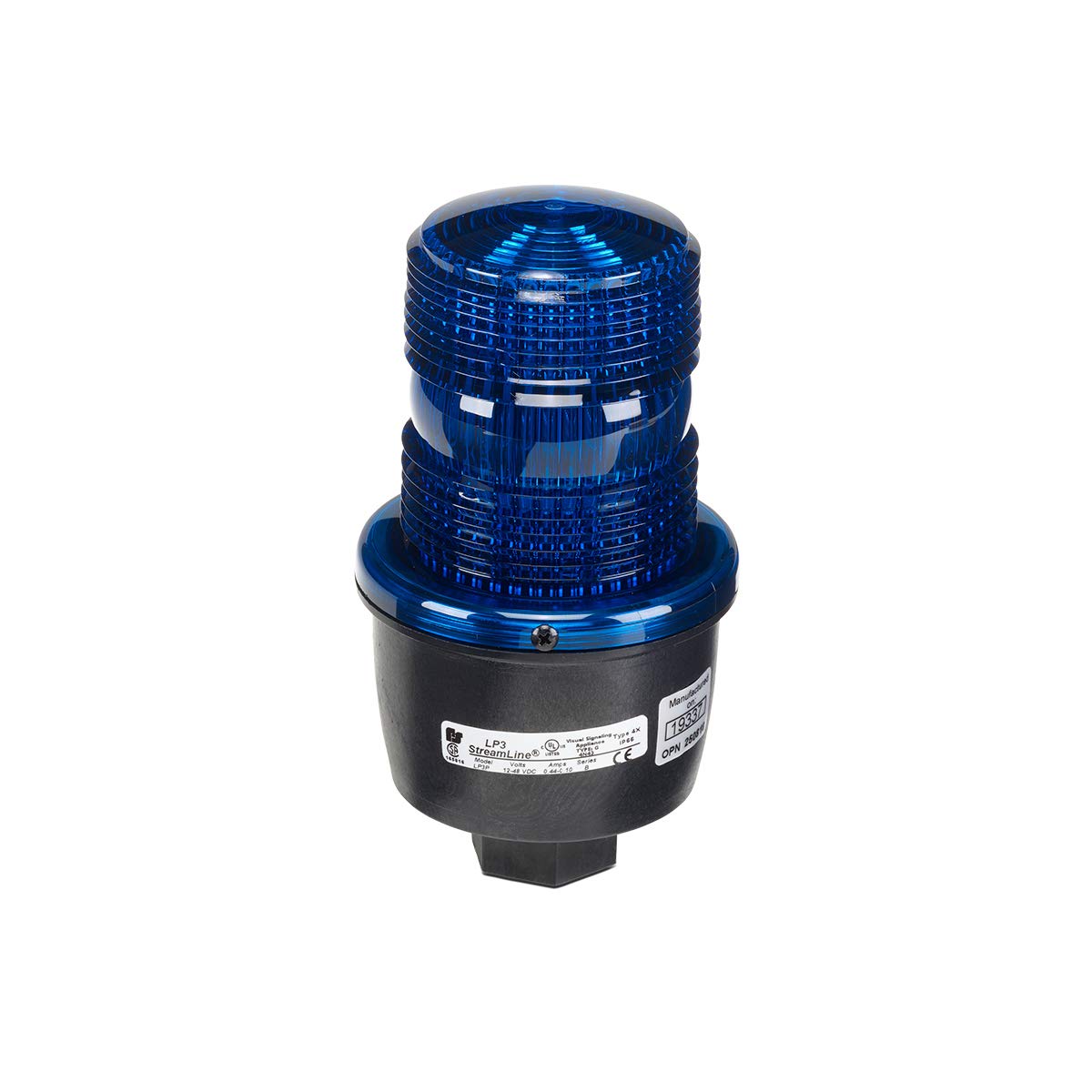 Federal Signal Low Profile Warning Light, Strobe, Blue