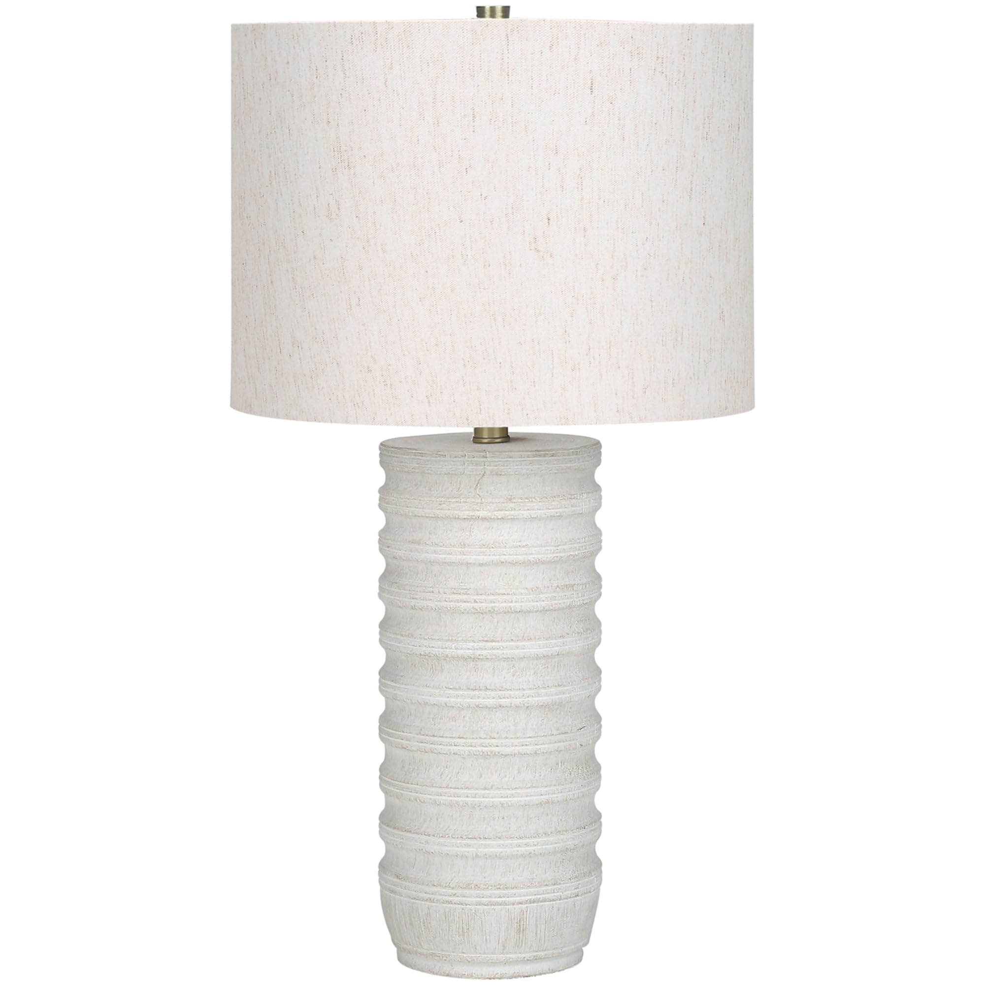 Monarch Specialties 9706 Lightingtable Lamp, Cream Resin, Ivory Shade, Transitional Lighting-28 H Table, 15&quot; L X 15&quot; W X 27.5&quot; H