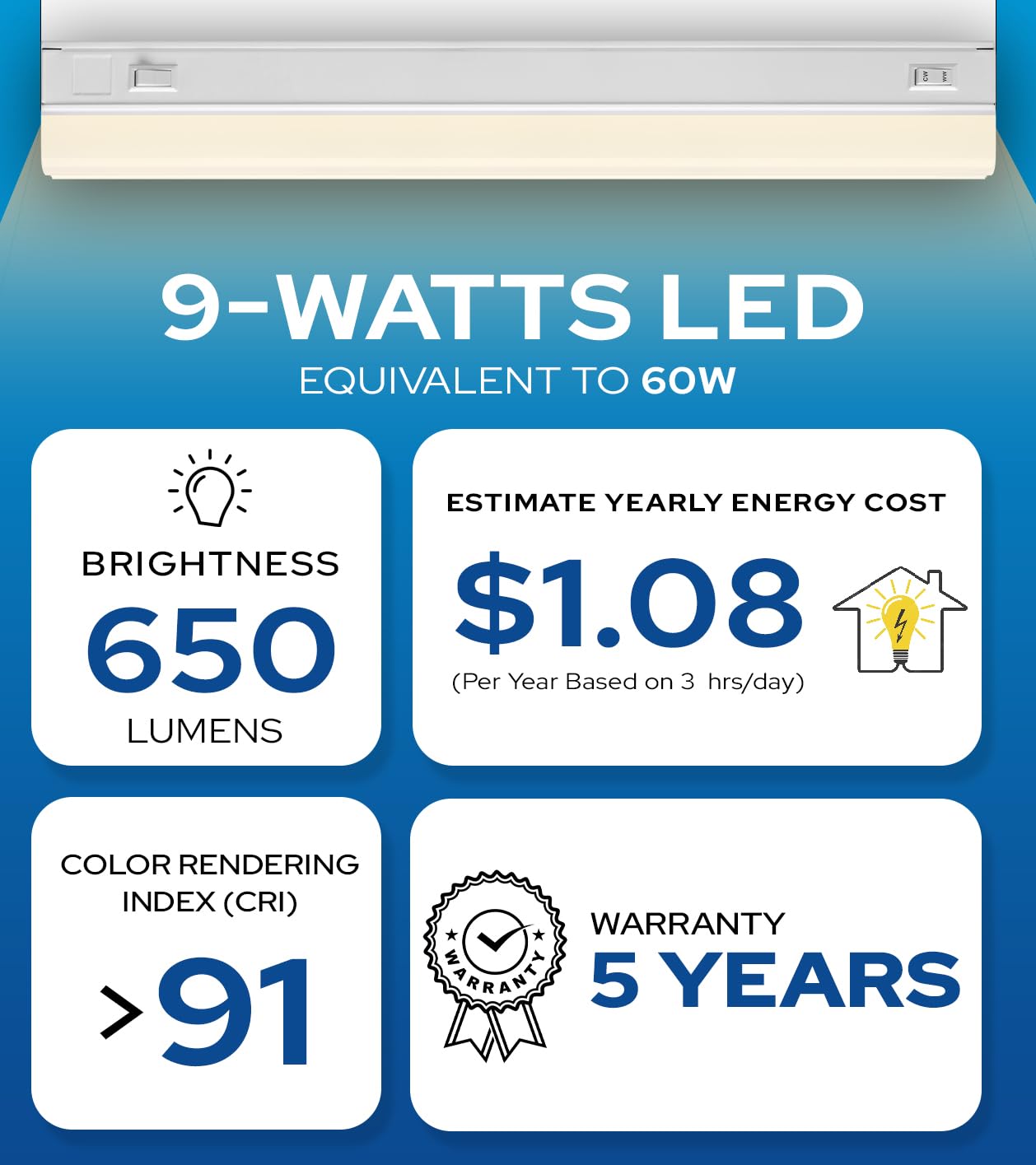 harrrrd 24 Inch Hardwired Under Cabinet Lights, Dimmable, 3000K/4000K, Metal, Model L/UCD/23/009/934/XXX/001