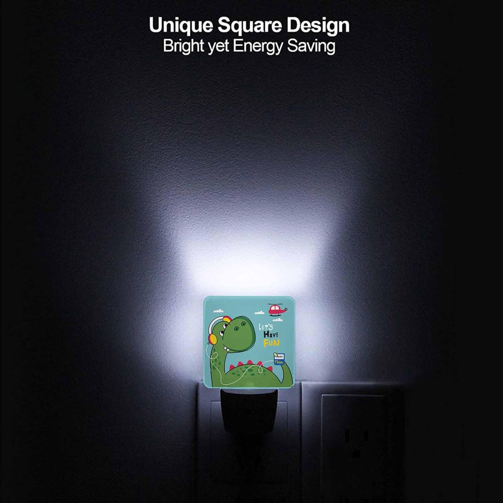 Led Night Light,Dinosaur Listen Music Funny Animal Cartoon Led Night Light Plug Into Wall With Dusk To Dawn Light Sensor Energy