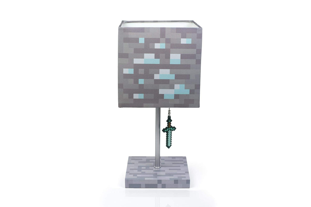Minecraft Diamond Ore Block LED Lamp w/ 3D Diamond Sword Puller | 14 ...
