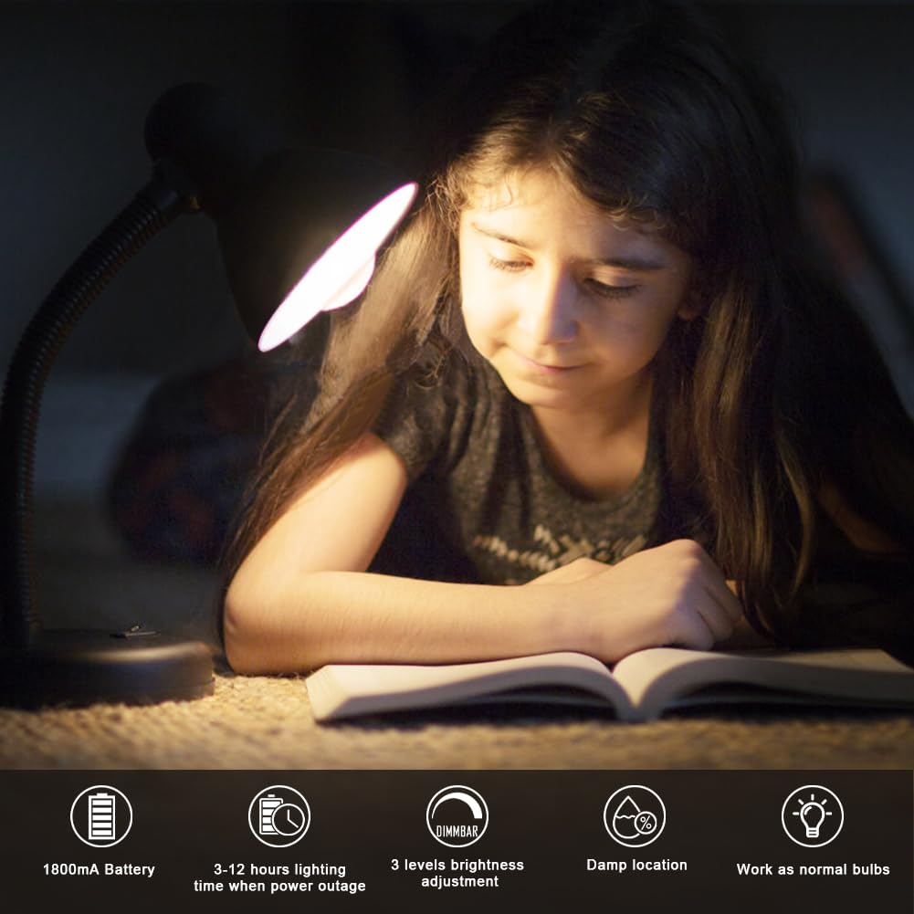 Emotionlite Rechargeable Emergency Light Bulb, 1800mAh, 5000K Neutral White, 6 Pack, Dimmable, E26 Base