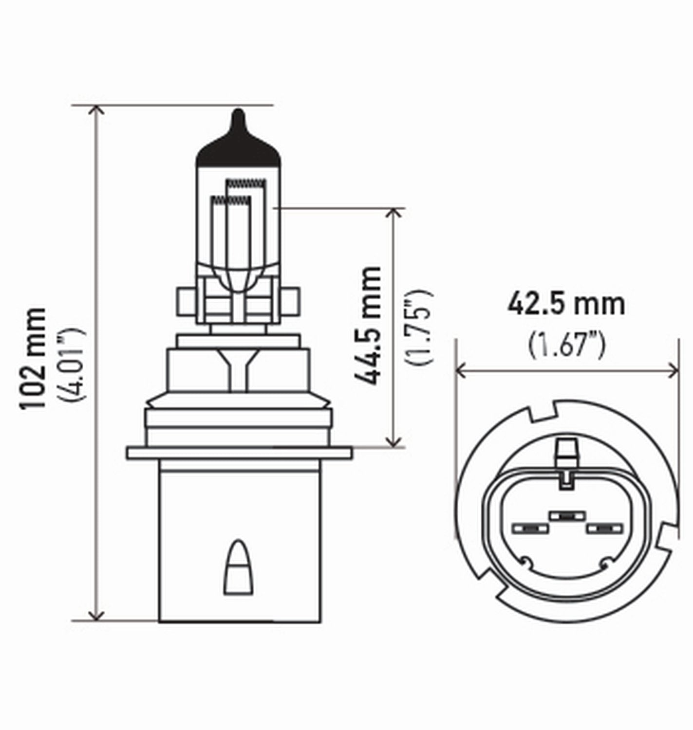 Hella 9004 High Wattage Bulbs, 100/80W, 12V, 2 Pack, Multi Color