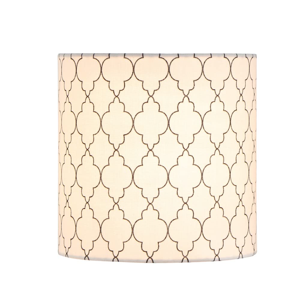 Aspen Creative Drum Lamp Shade 8in Wide Off White Linen Model 31406