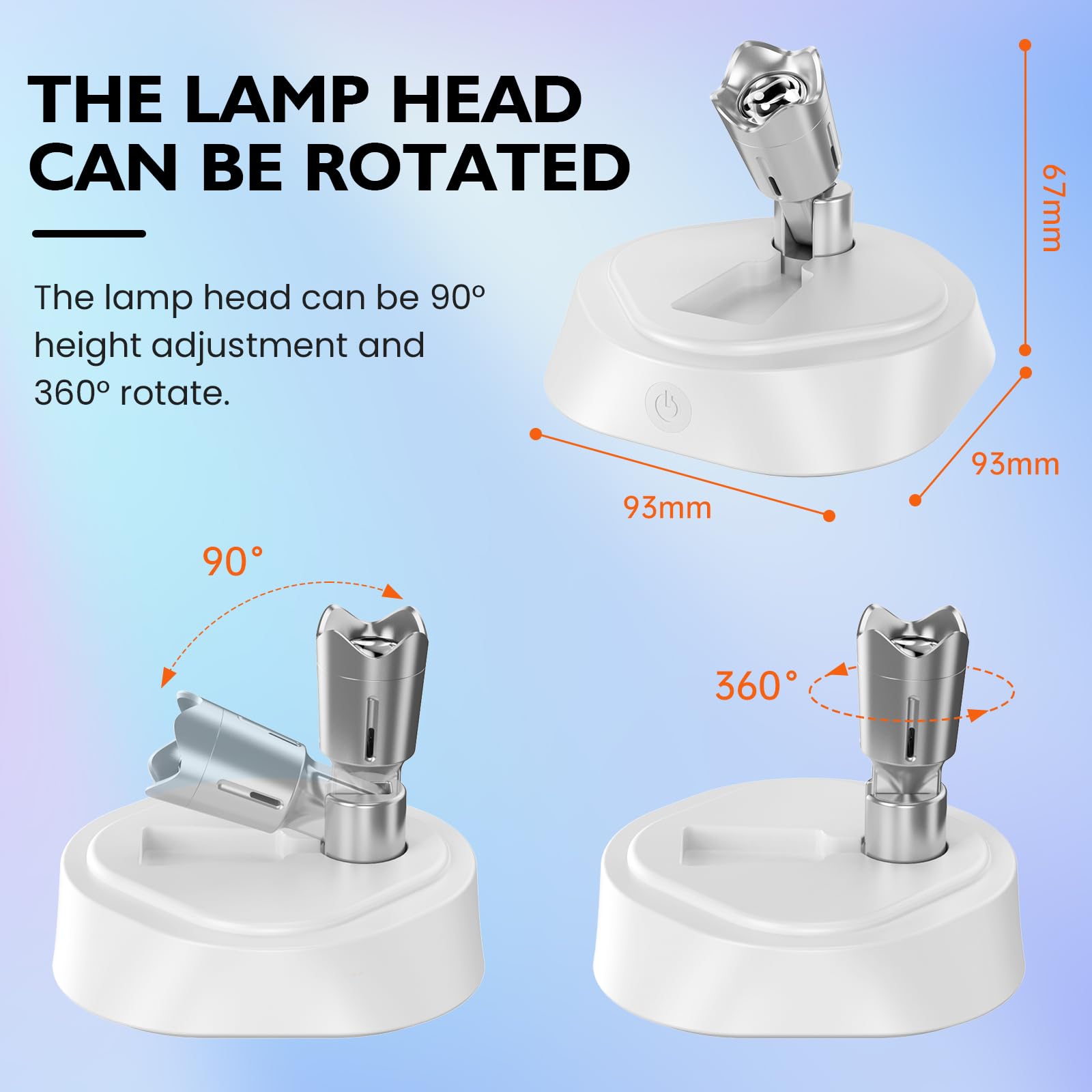 Battery Operated Spot Lights With Remote Wireless Picture Lights, Remotely Dimmable 3000K/4000K/6000K Led Wireless Spotlights For Painting Picture Wall Artwork Photo Portrait Closet Plants, 2 Pack