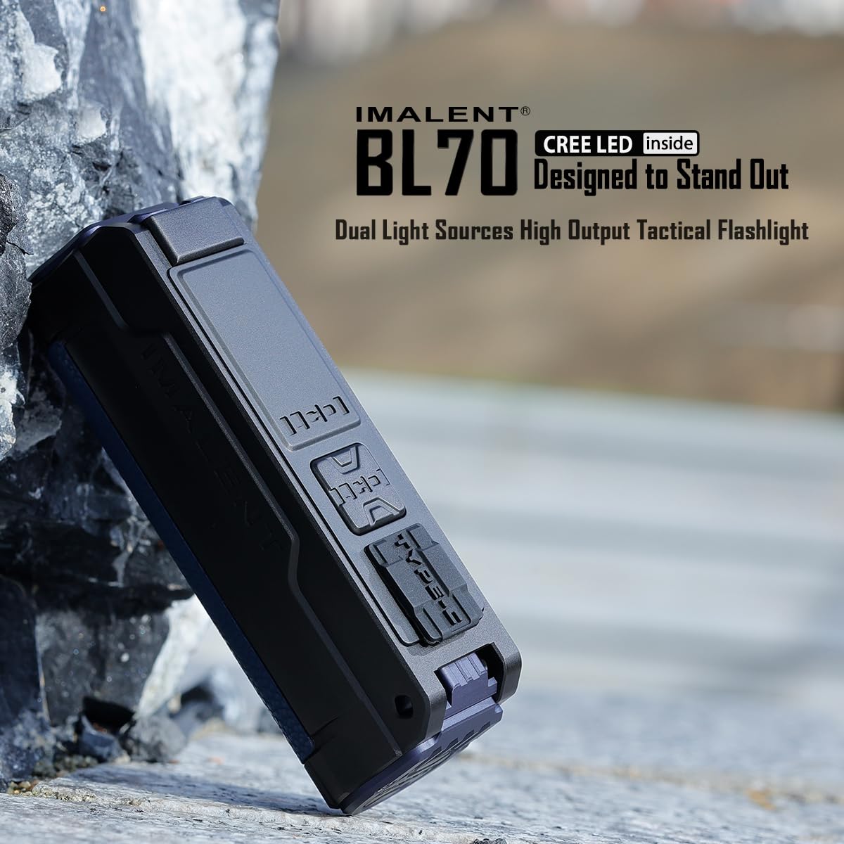 Imalent Bl70 Small Edc Flashlight 6000 Lumens With Red Beam And White Light, Dual Light Source Portable Pocket Light Powered By