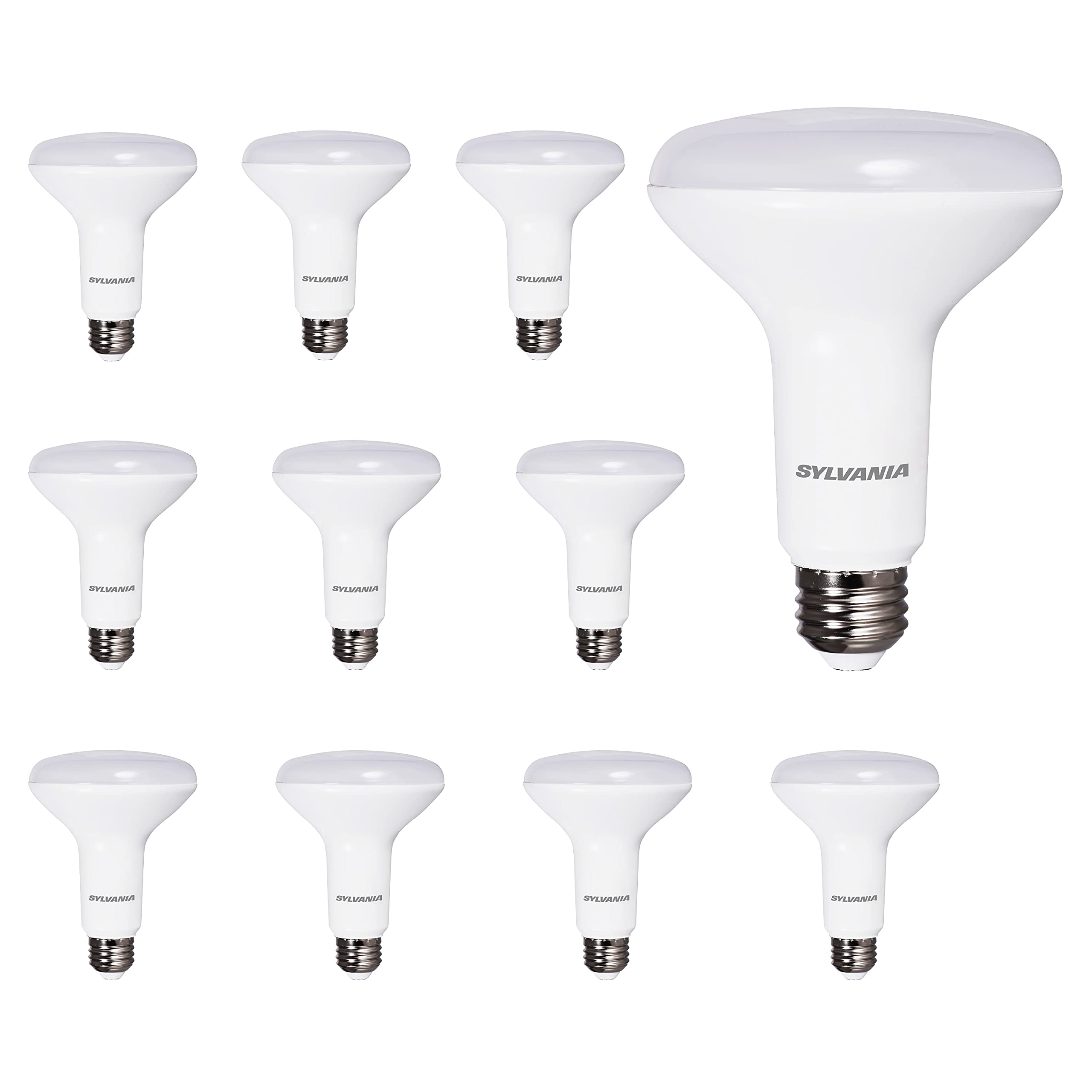 Sylvania Truwave Natural Series Br30 Led Light Bulb, 65W = 7W, Dimmable, Medium Base, 650 Lumes, Frosted, 2700K, Soft White - 12
