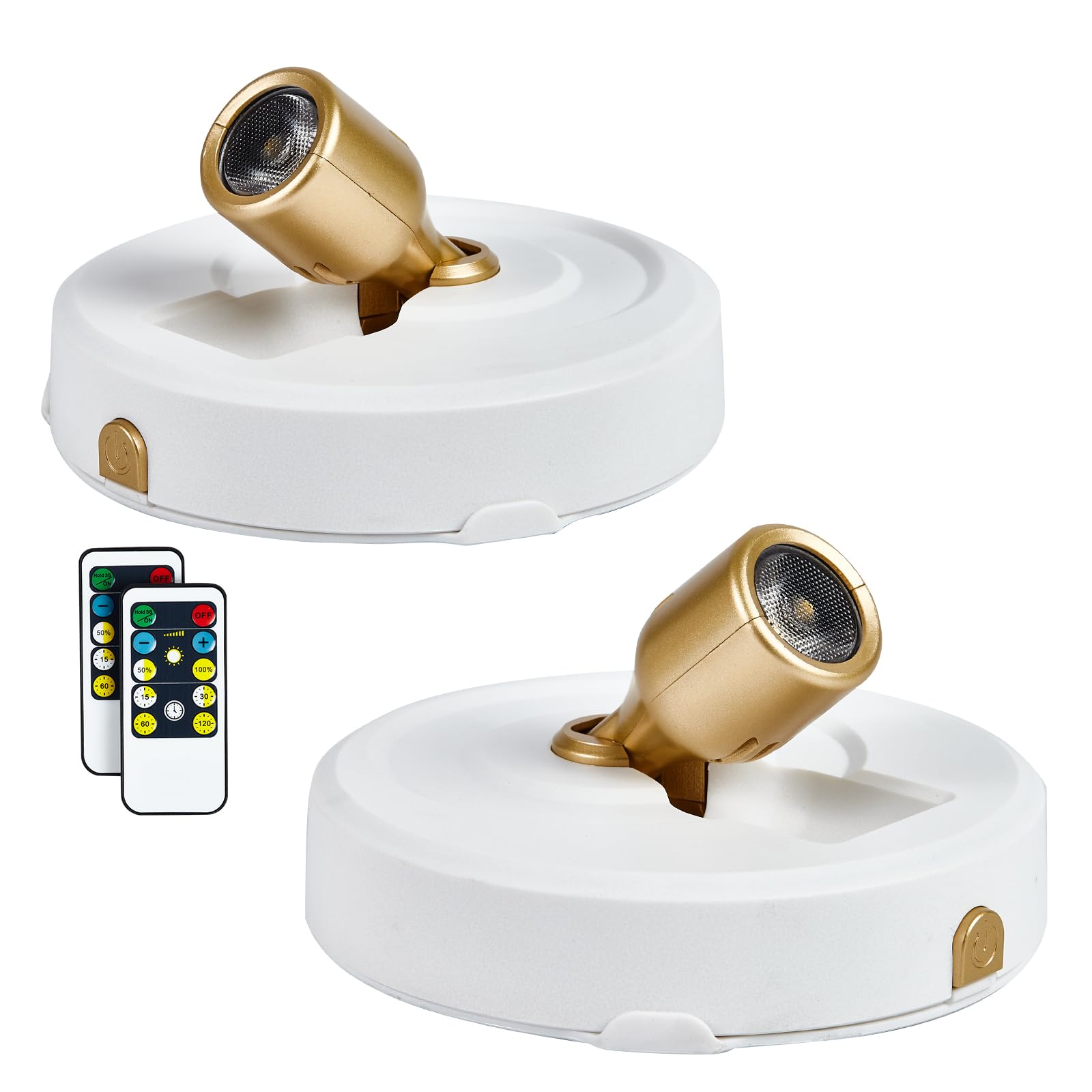 HOFUY Wireless Spotlight Battery Operated, Dimmable LED Accent Light with Remote Control, 3000K Warm White Uplight Focus Light f