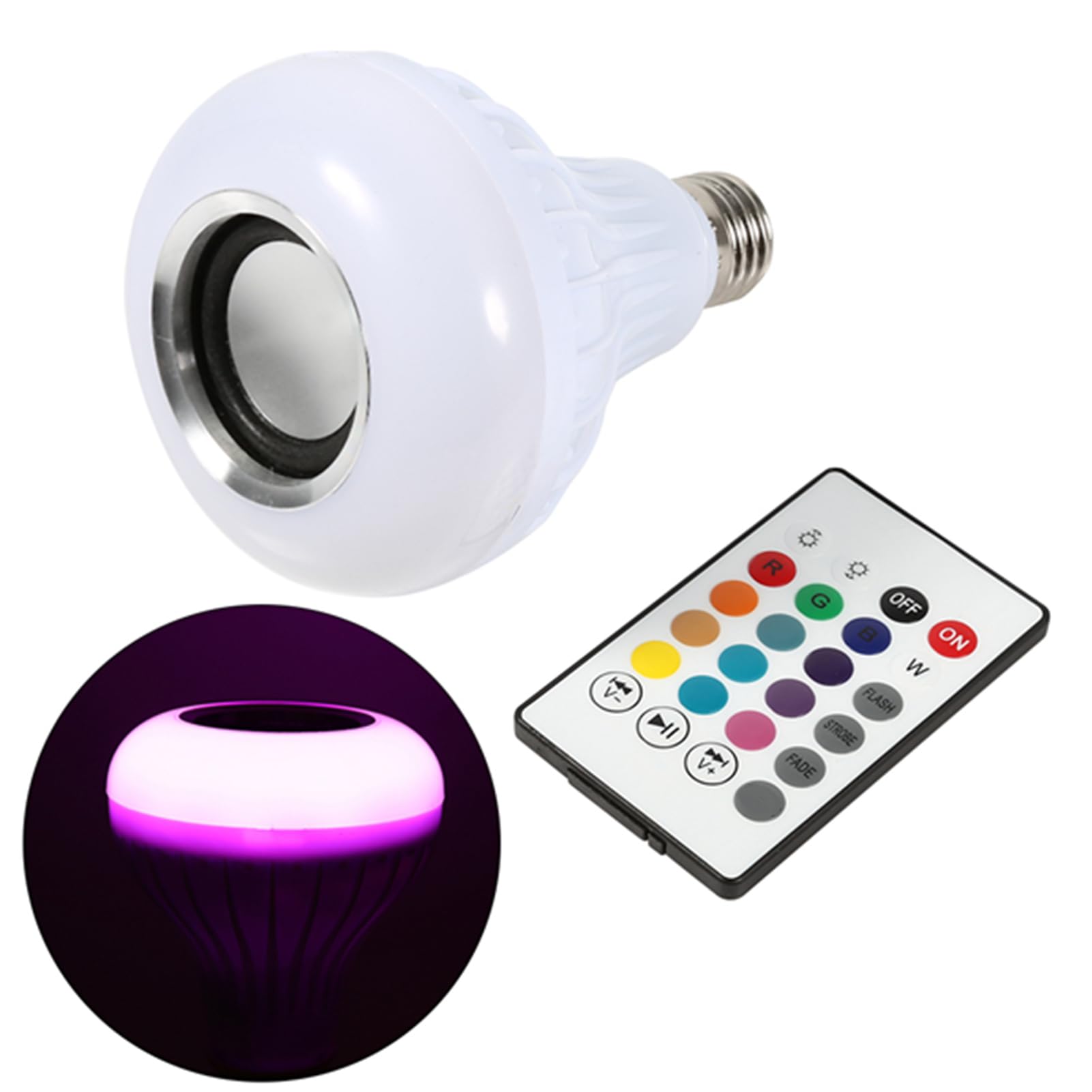 Jauarta E27 12W Led Rgb Bluetooth Speaker Bulb Wireless Music Playing Light Lamp With Remote Control