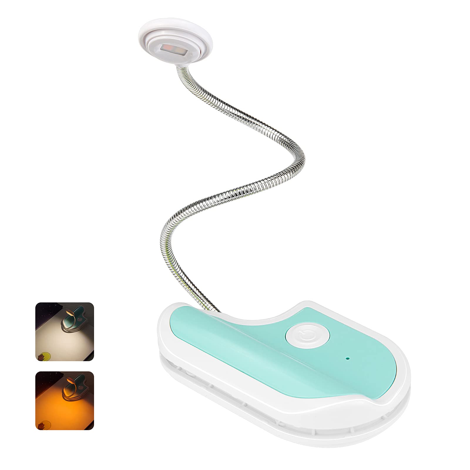 Bigmonat Rechargeable Reading Light For Kids,Small Amber Book Reading Light,Multi Colors Portable Led Reading Lamp With 361 Rota