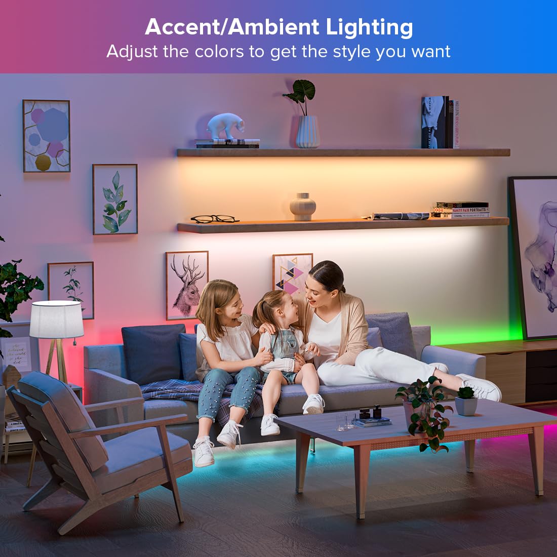 Btf-Lighting Fcob Cob Led Strip Rgbcct Color Changing 16.4Ft 840Led/M Dc12V Flexible High Density Light Rgb+Cct Tunable 3000K-60