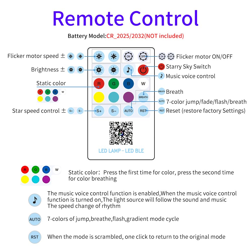 Diadcely 200 Piece Starlight Headliner Kit 16W RGBW Twinkle+ Music Effect + APP&Remote Control Dual Channel Control,0.03in/0.75m