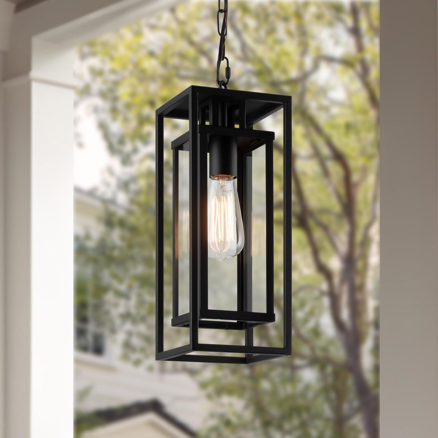 mirrea 24 Outdoor Pendant Lights for Front Porch Hanging Lamps for House Outside Lighting Fixture for Patio Exterior Chandelier for Entryway Ceiling Lanterns for Gazebo