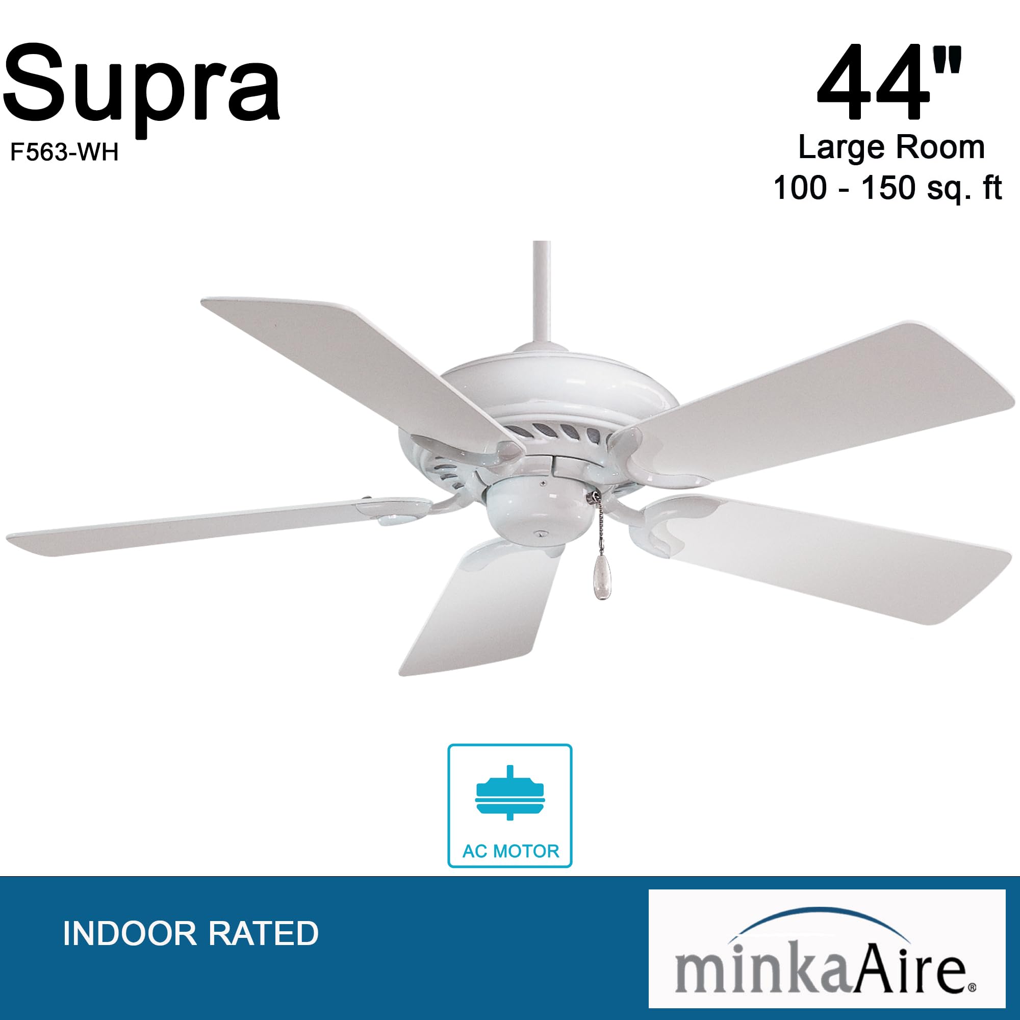 Minka-Aire CEILING FAN ,White ,44