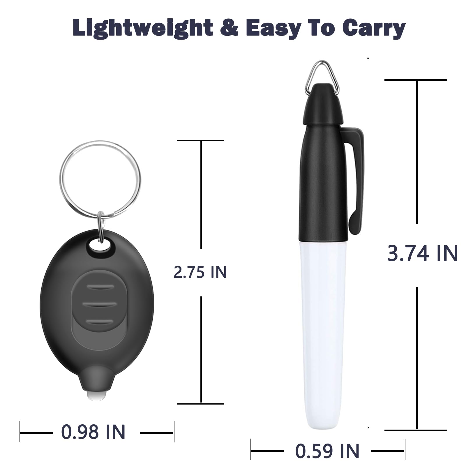 Daemson Mini Led Keychain Flashlights & Permanent Marker Pens, Badge Lights For Nurses 12 Lumen Battery Powered, Badge Reel Pen For Nurses Doctor Office Outdoor Gift - Multicolor Shell (16Pcs)