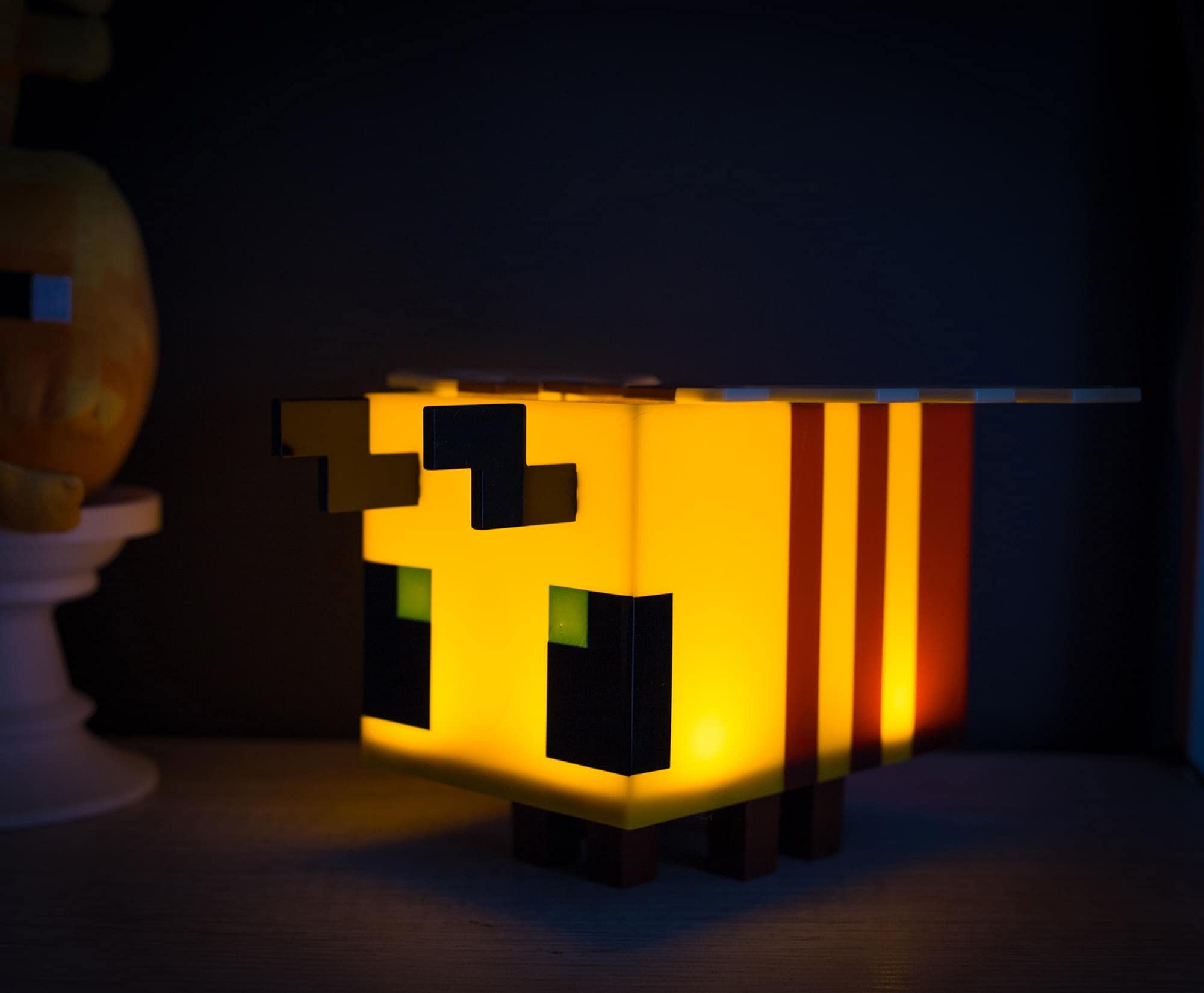 Minecraft Yellow Bee Mood Light - 5" Tall Resin Figure, Model 16688