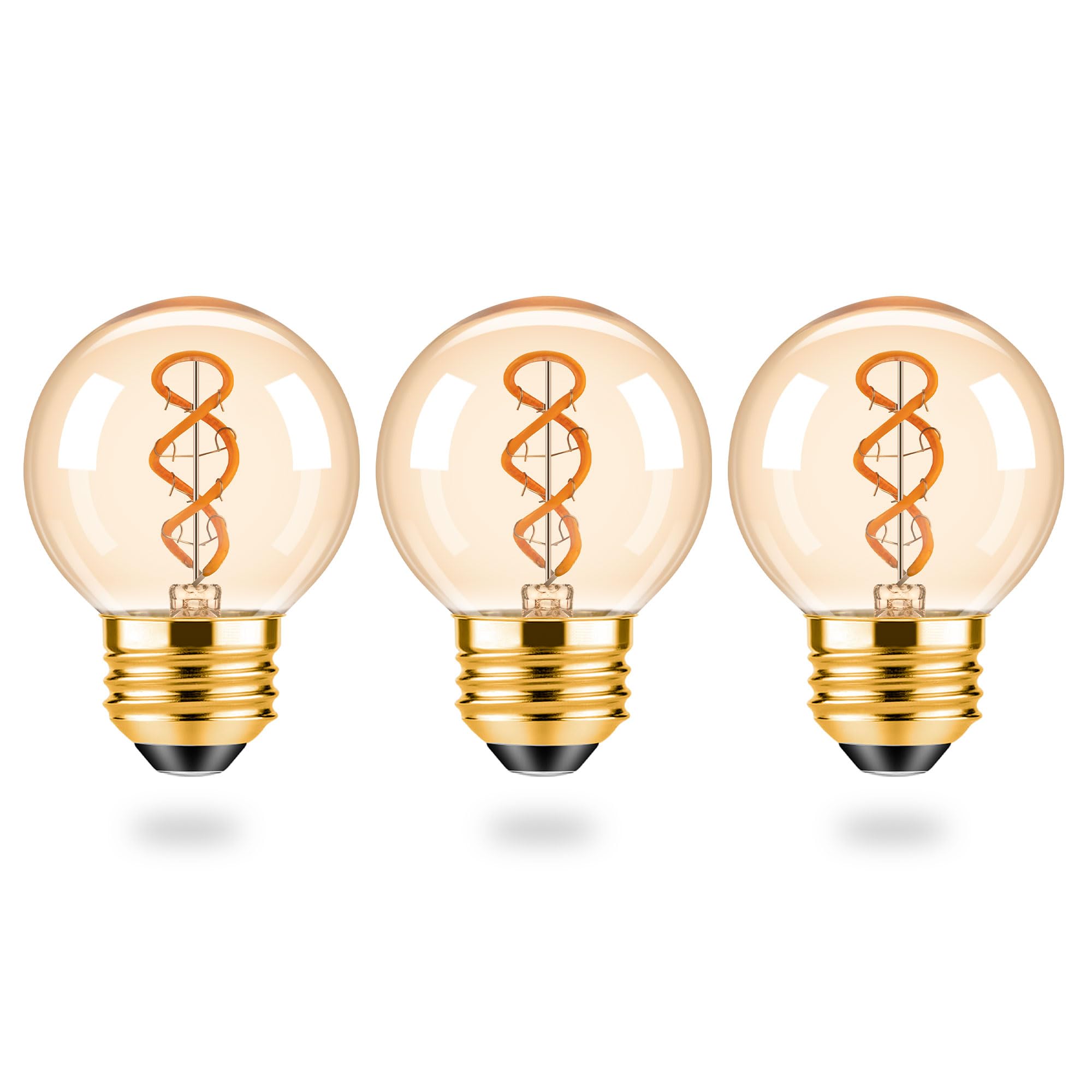 Tobegreat G16.5 E26 4W Dimmable Led Bulbs G50 Globe Light Bulb Energy Efficient 40W Equivalent 300Lm Warm White 2200K Light Home
