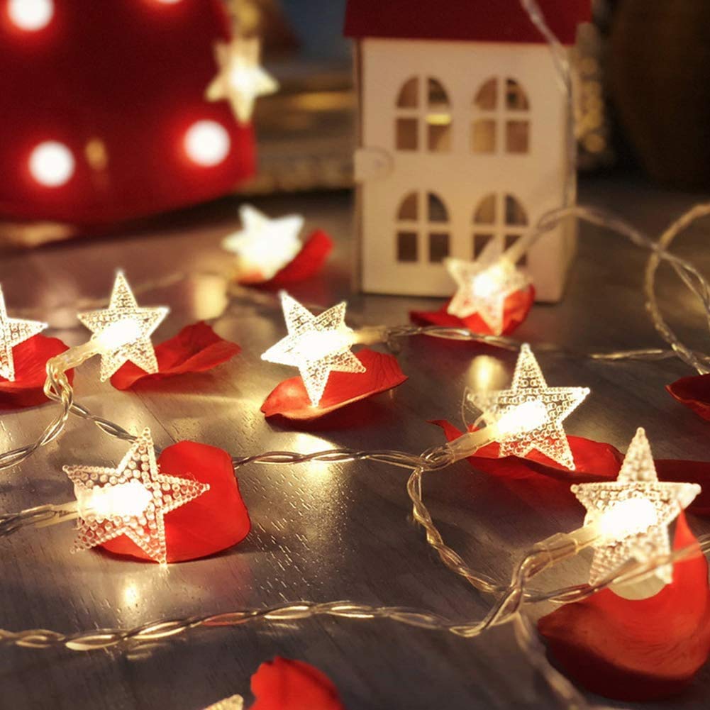 Party Propz Star Lights for Decoration - 1Pc (8ft) String Lights for Home Decoration | Diwali Light for Diwali Decor | Lights fo