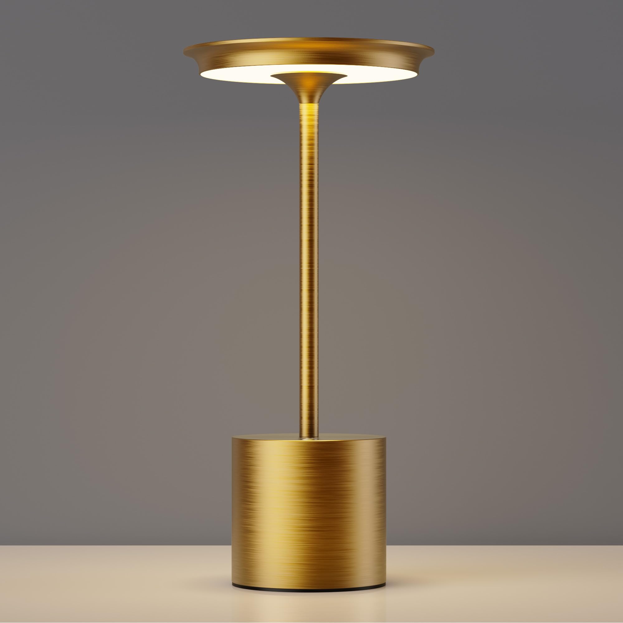 Sikevht Cordless Table Lamp,Rechargeable 6000Mah Battery Operated Portable Table Light, 3 Color Stepless Dimmable Battery Table