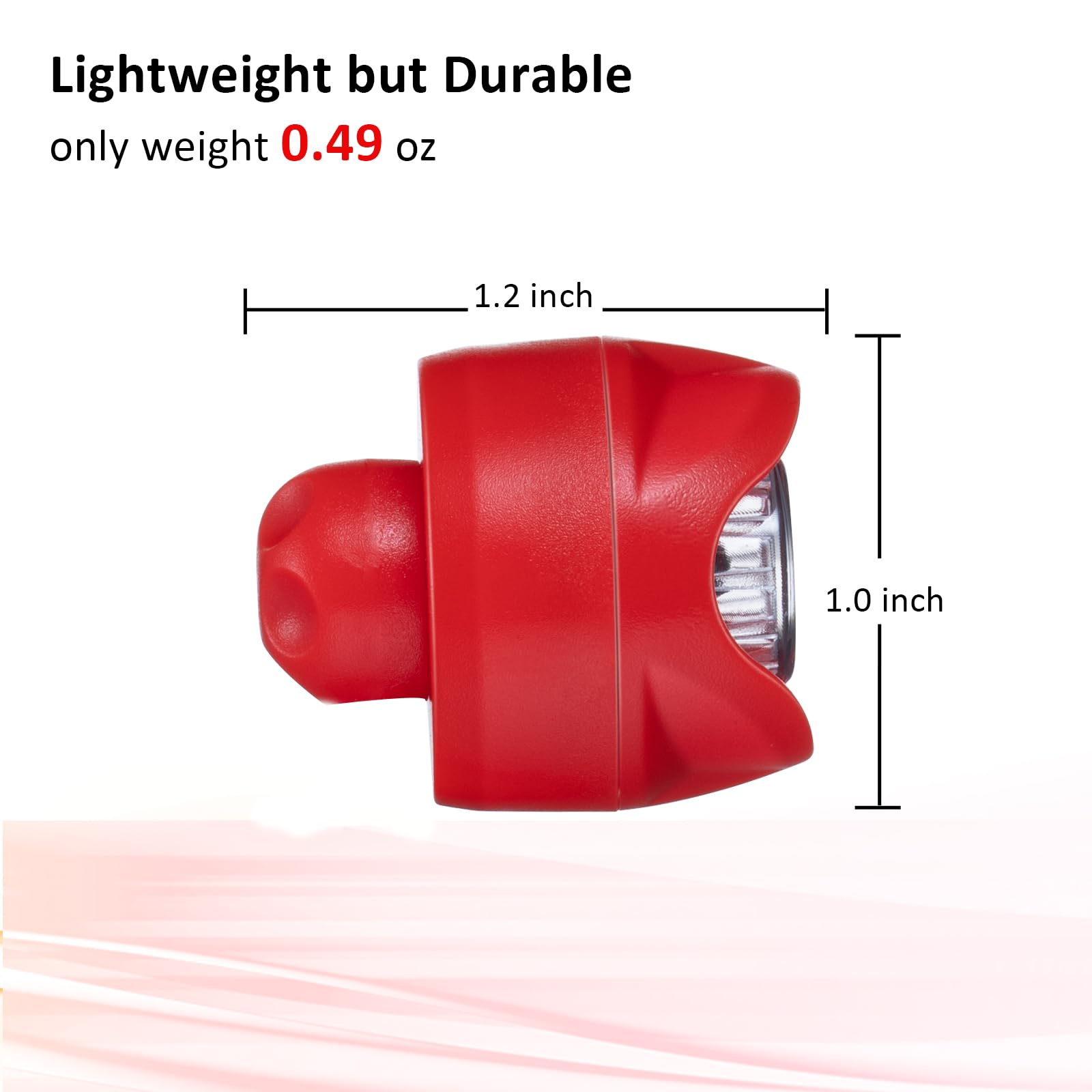 RAHAN Rechargeable Clip on Clog Headlights, LED Flashlight, 3 Light Modes, Red, Model: Headlights-Red