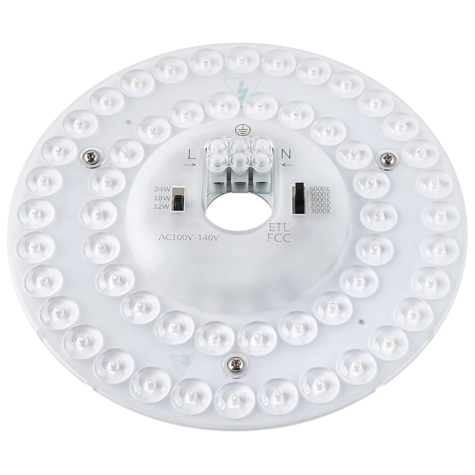 Haoledi 6.69'' 24W Led Ceiling Fan Light Retrofit Kit, Ceiling Light Replacement Kit, 5Cct 3000K 3500K 4000K 5000K 6000K Adjusta