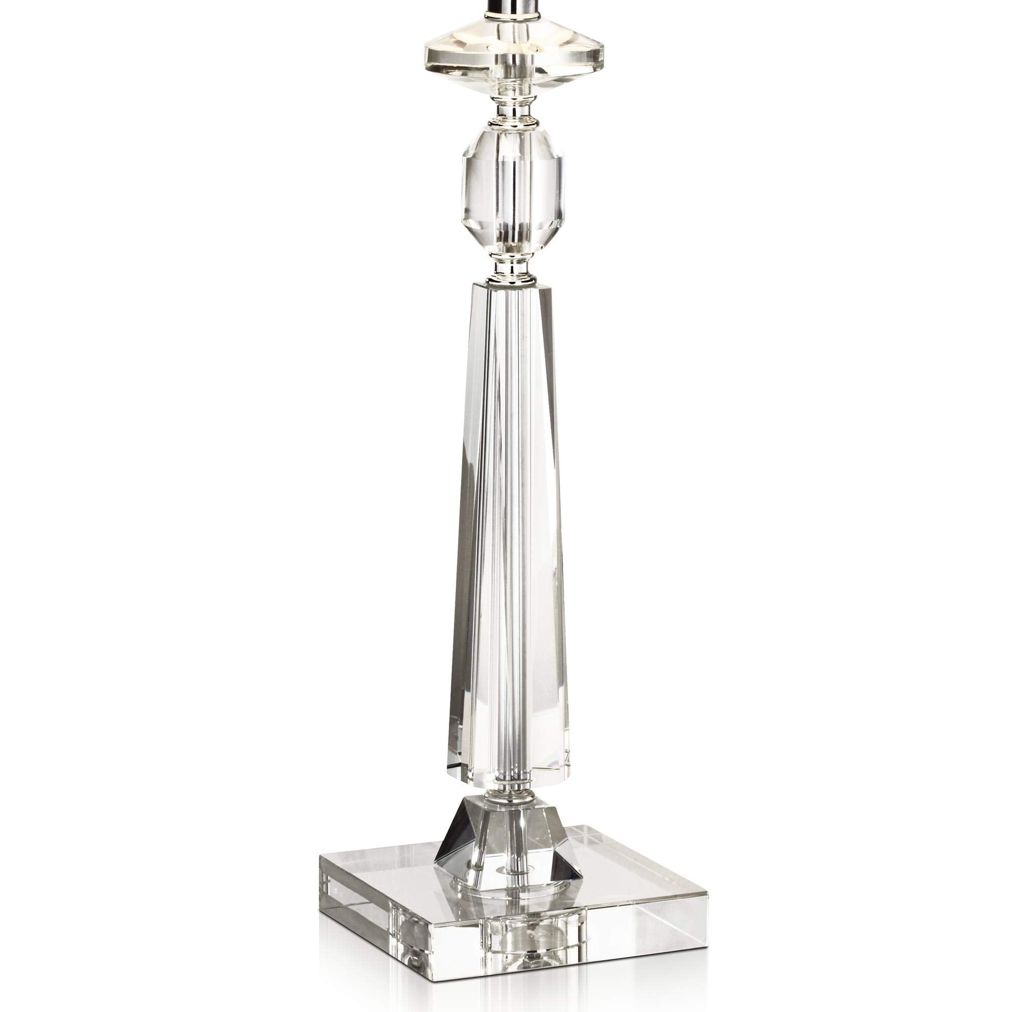 Vienna Full Spectrum 27 Tall Table Lamps Set Of 2, Gray Drum Shade, Crystal, Model 40A06, Ideal For Living Room, Bedroom, Office